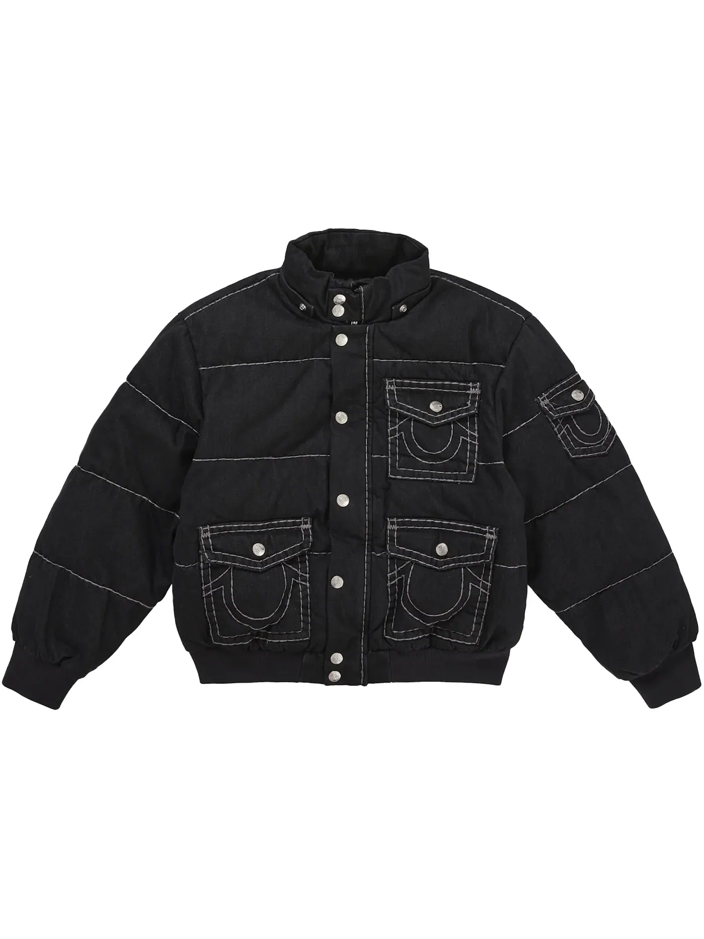 Мужская куртка-пуховик с принтом Supreme True Religion Jacket — изображение 4 из 5, черный