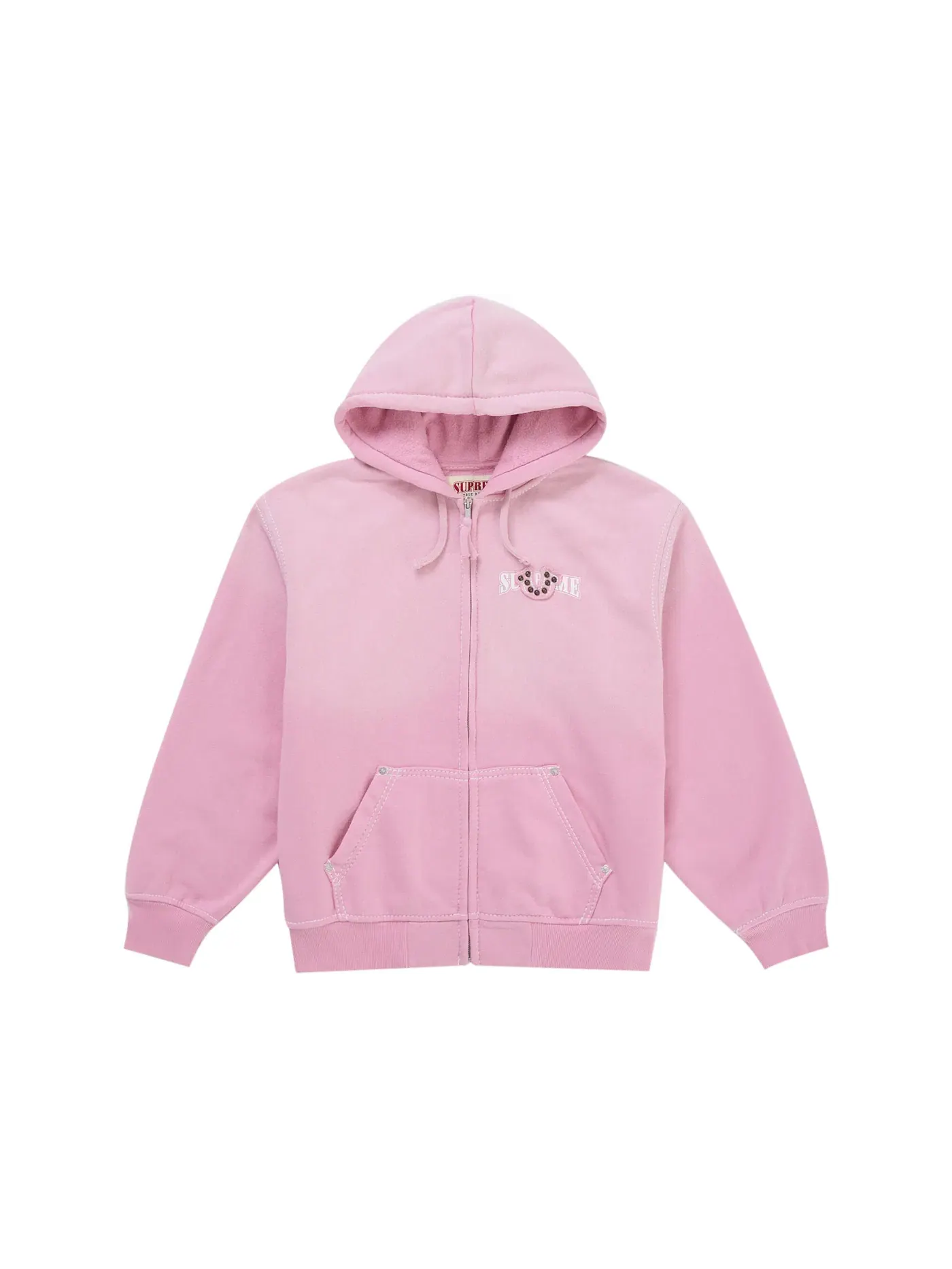 Мужская худи на молнии с капюшоном FW25 Supreme — изображение 1 из 2, розовый