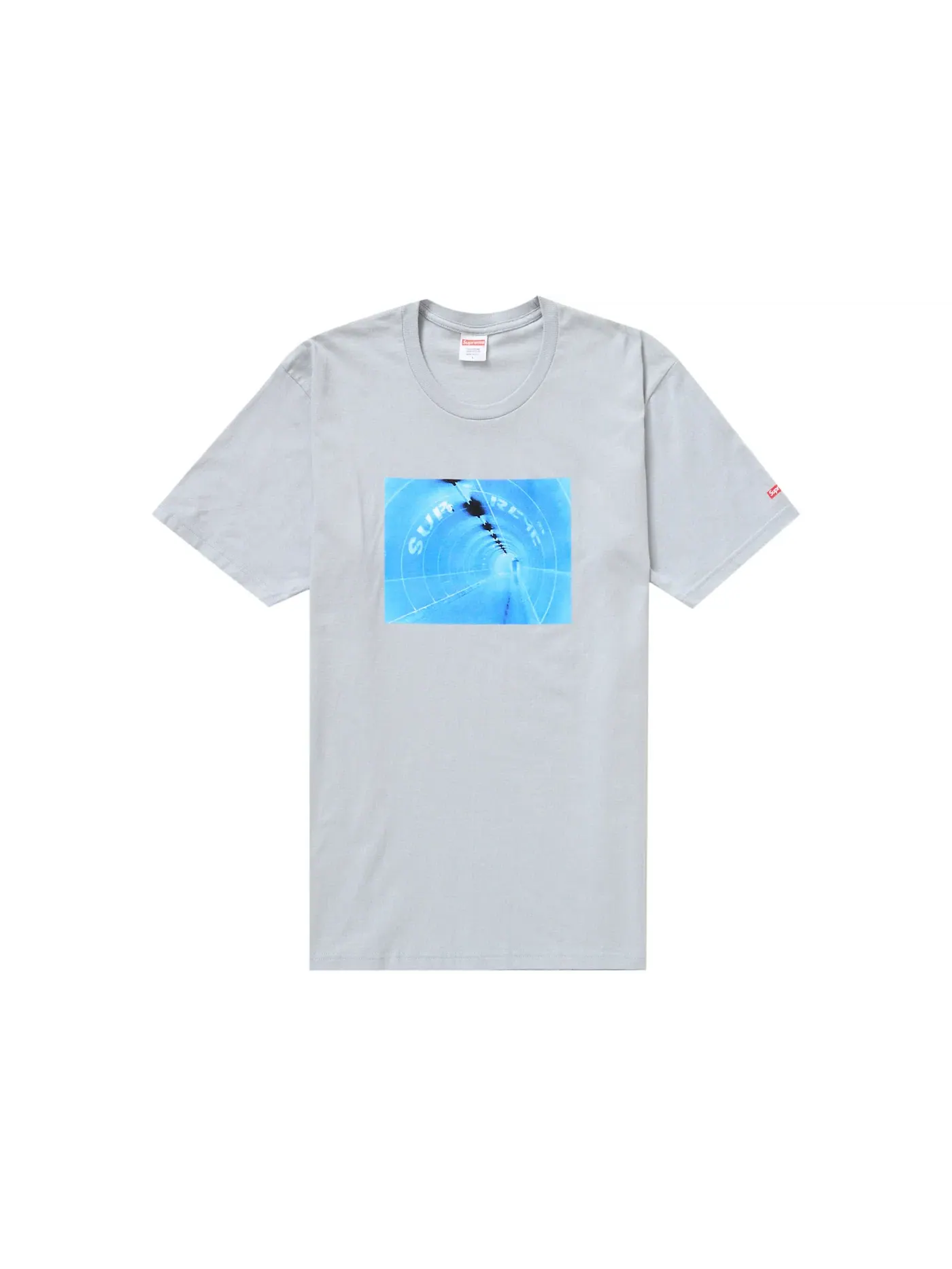 Мужская футболка с принтом Supreme Tee — изображение 1 из 2, серый