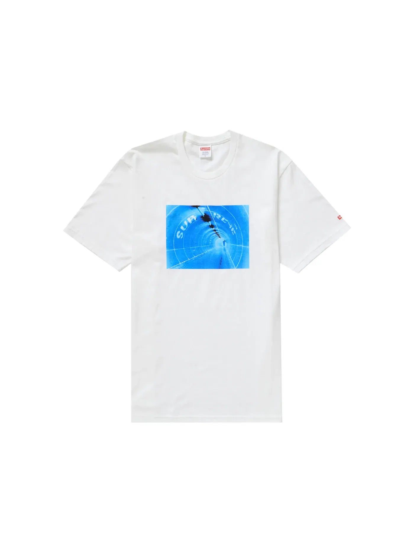 Мужская футболка с принтом Supreme — изображение 1 из 2, белый