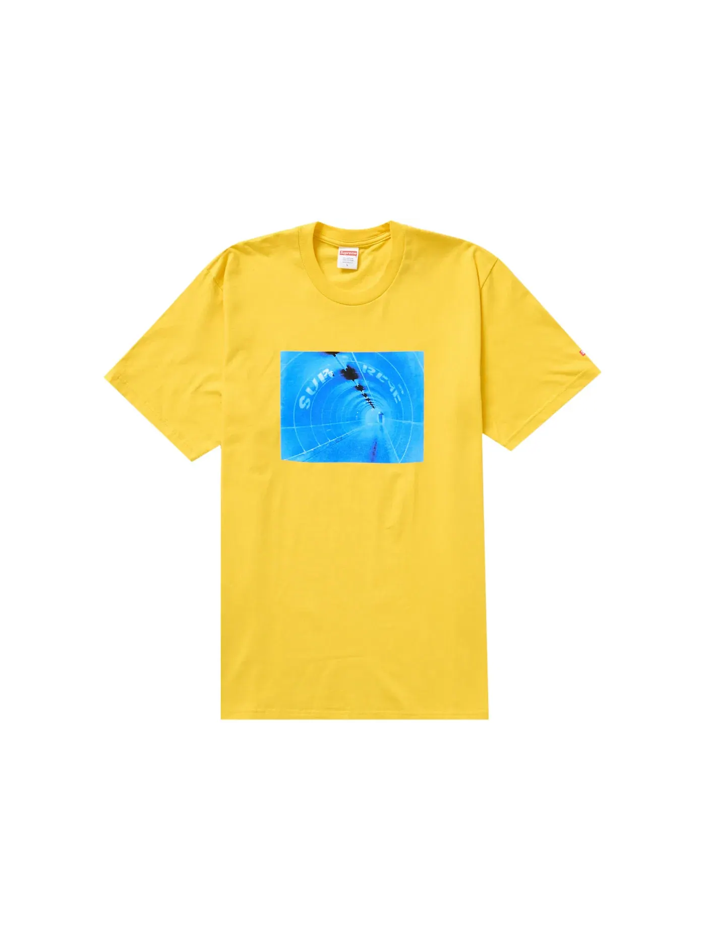 Мужская футболка с принтом Supreme Tunnel Tee — изображение 1 из 2, желтый