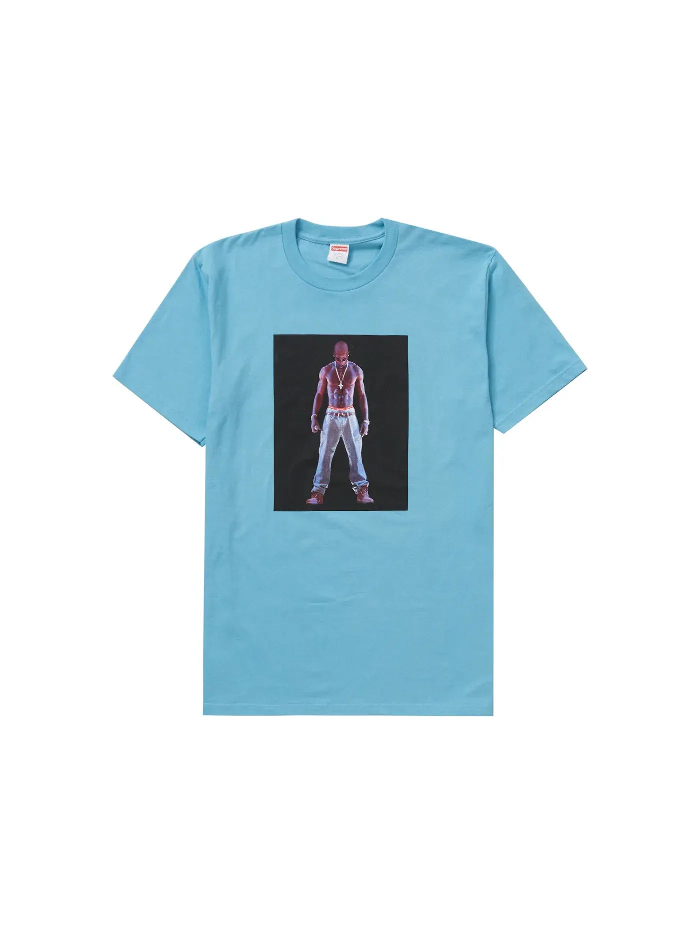 Мужская футболка с принтом Supreme Tupac Hologram Tee — изображение 1 из 1, слат