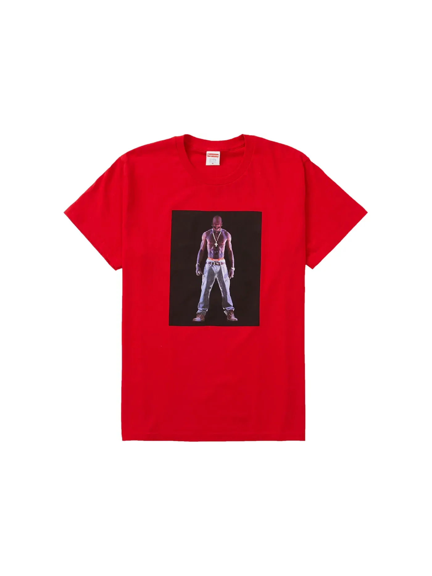 Мужская футболка с принтом Supreme Tee — изображение 1 из 1, красный