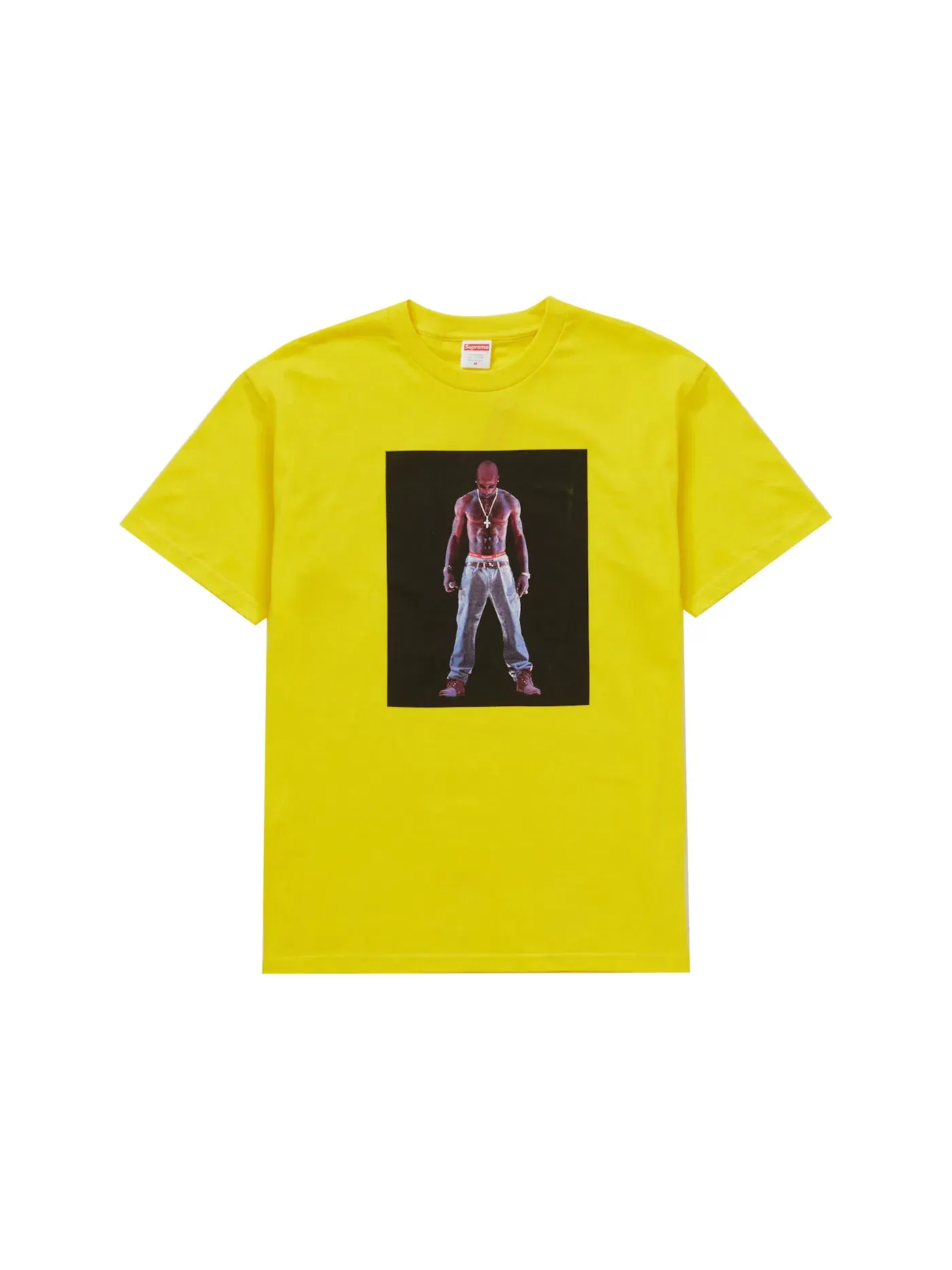 Мужская футболка с принтом Supreme Tupac Hologram Tee — изображение 1 из 1, желтый