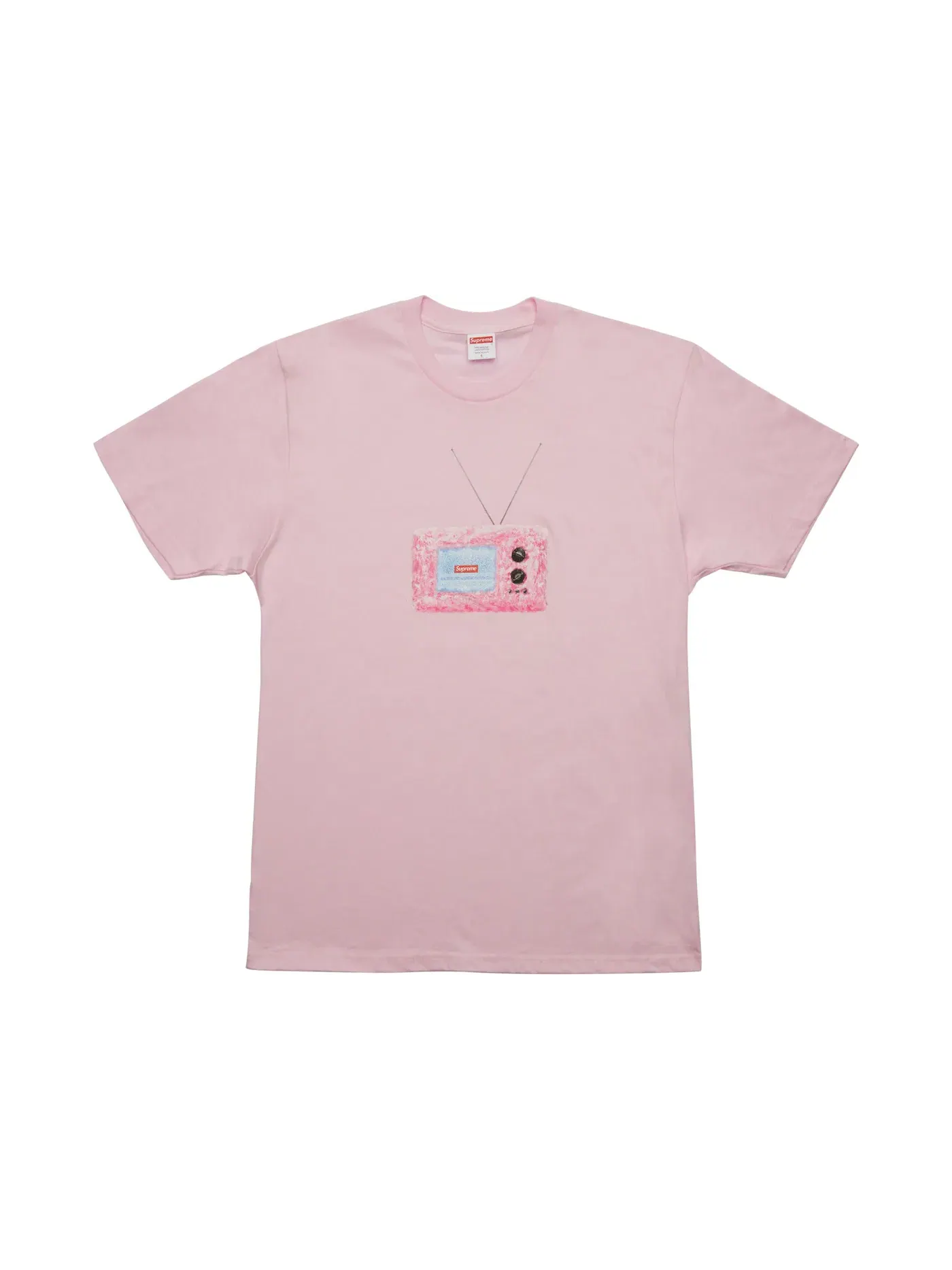 Мужская футболка с принтом TV Tee Supreme — изображение 1 из 1, розовый