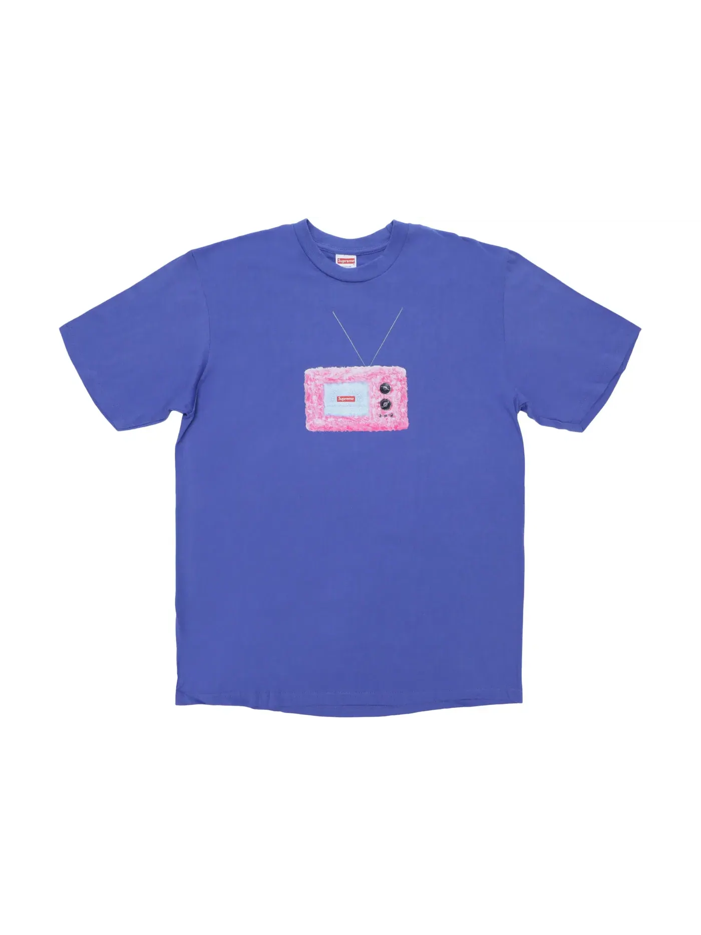 Мужская футболка с принтом Supreme TV Tee — изображение 1 из 1, светлый фиолетовый