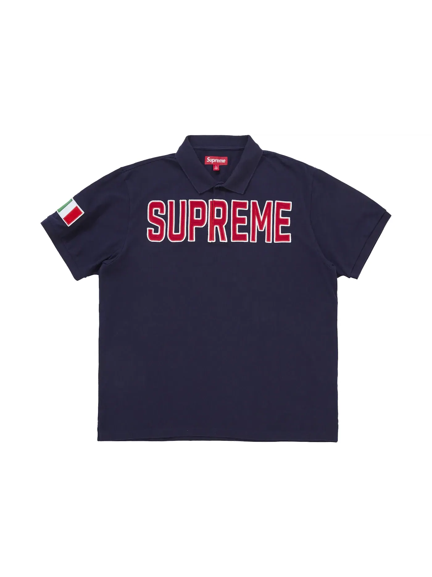 Мужское поло с аппликацией Twill Supreme — изображение 1 из 1, темно-синий