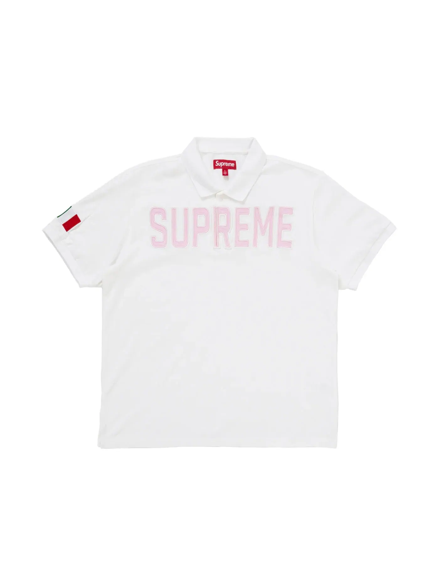 Мужское поло с аппликацией Twill Applique Polo Supreme — изображение 1 из 1, белый