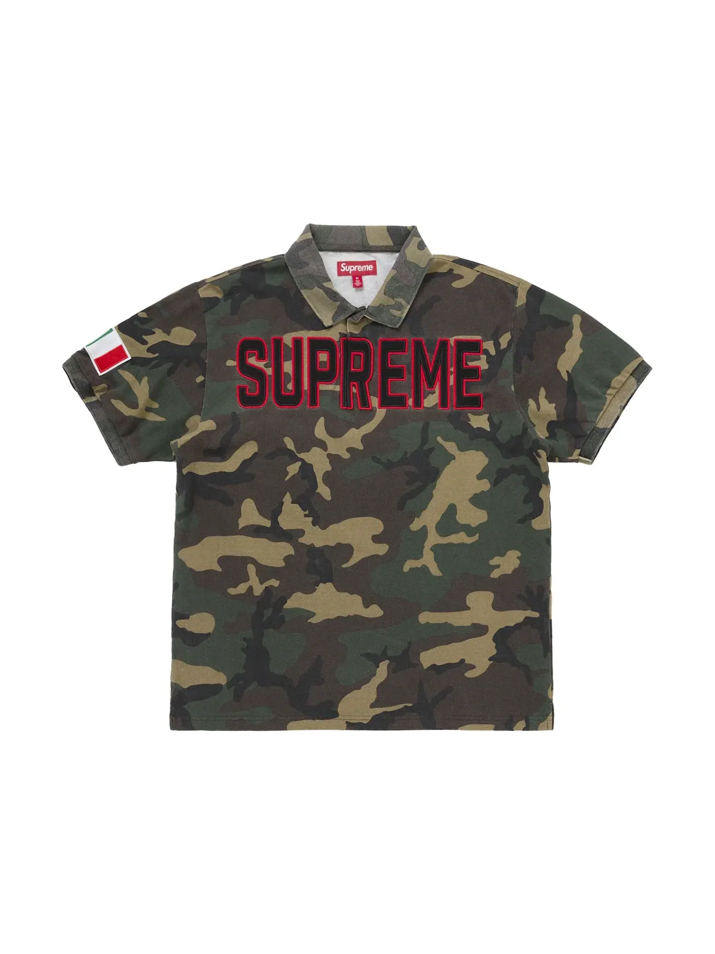 Мужское поло с аппликацией из твила Woodland Camo Supreme, Woodland Camo — изображение 1 из 1