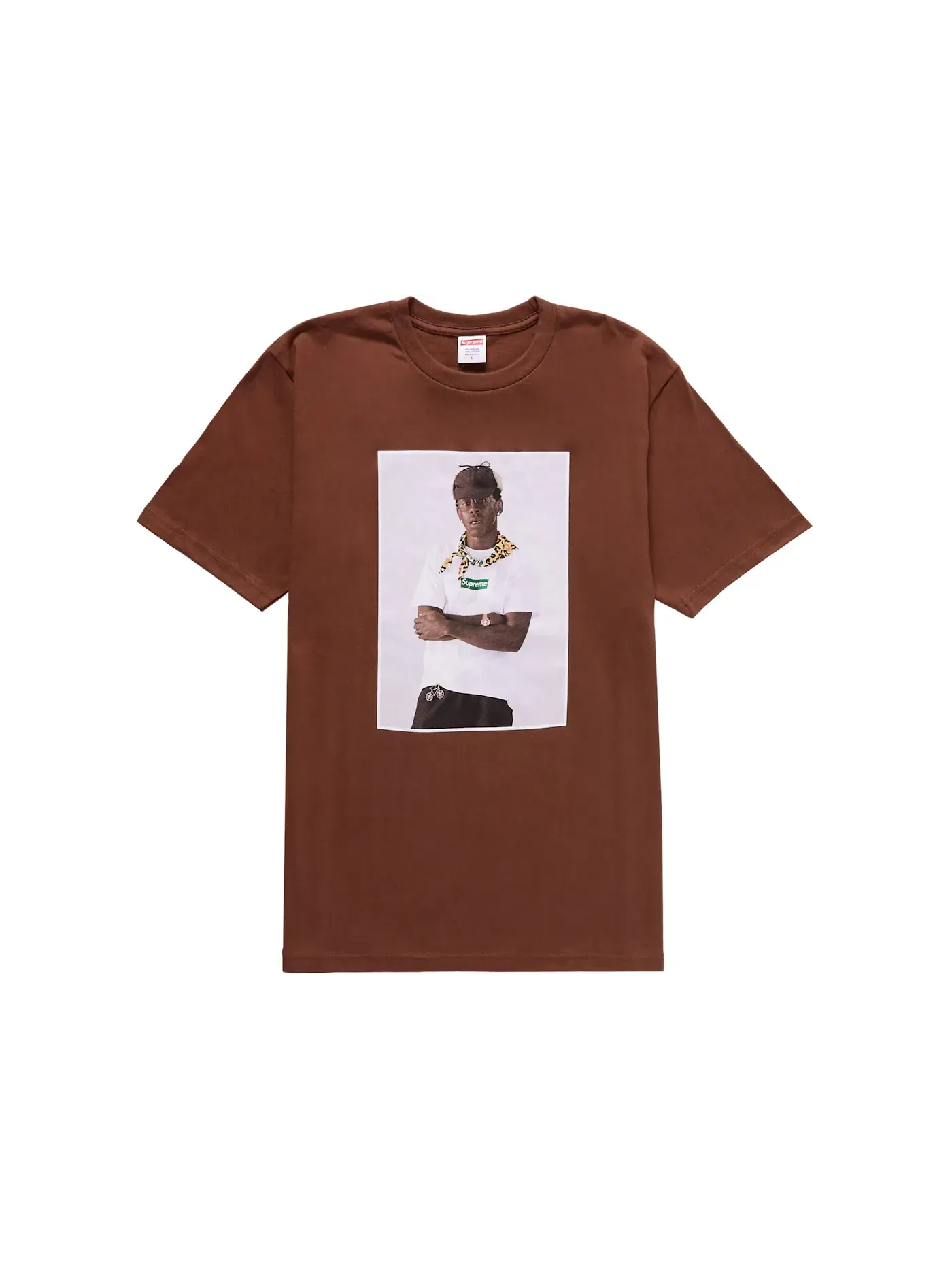Мужская футболка с принтом Tee Supreme — изображение 1 из 1, коричневый