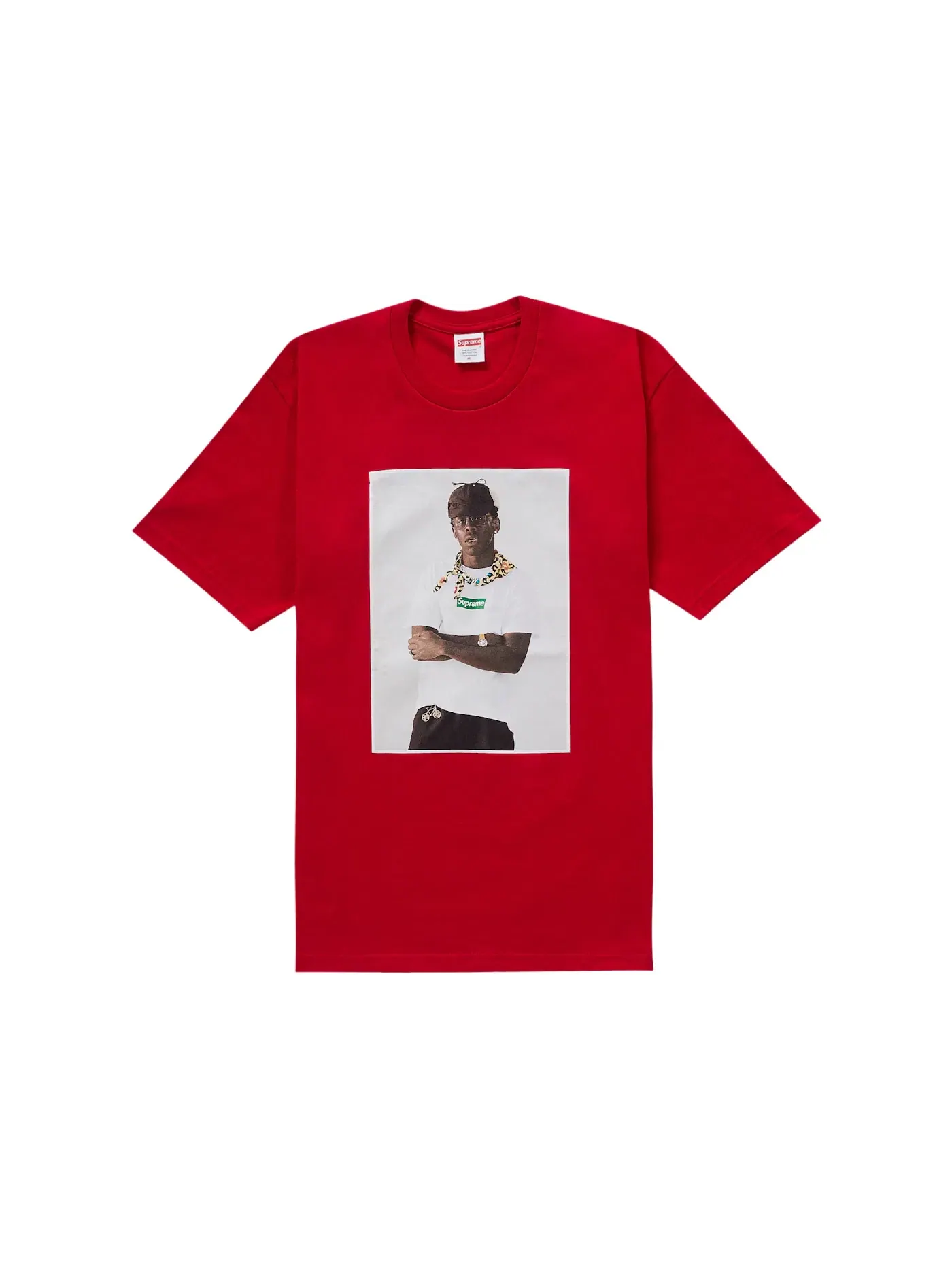 Мужская футболка с принтом Supreme Tee — изображение 1 из 1, красный