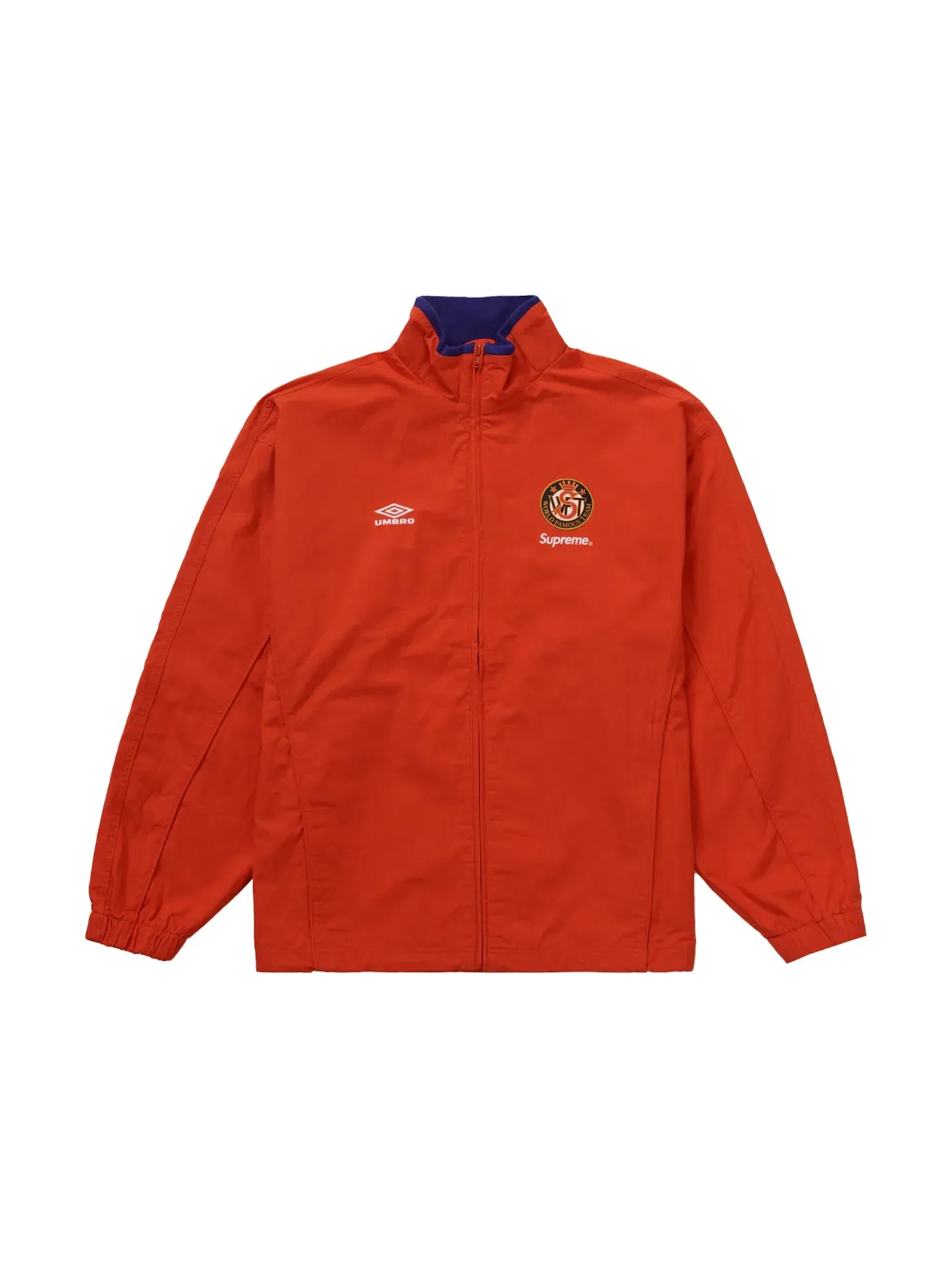 Мужская куртка из рипстоп-ткани Umbro Cotton Ripstop Track Jacket Supreme — изображение 1 из 3, красный