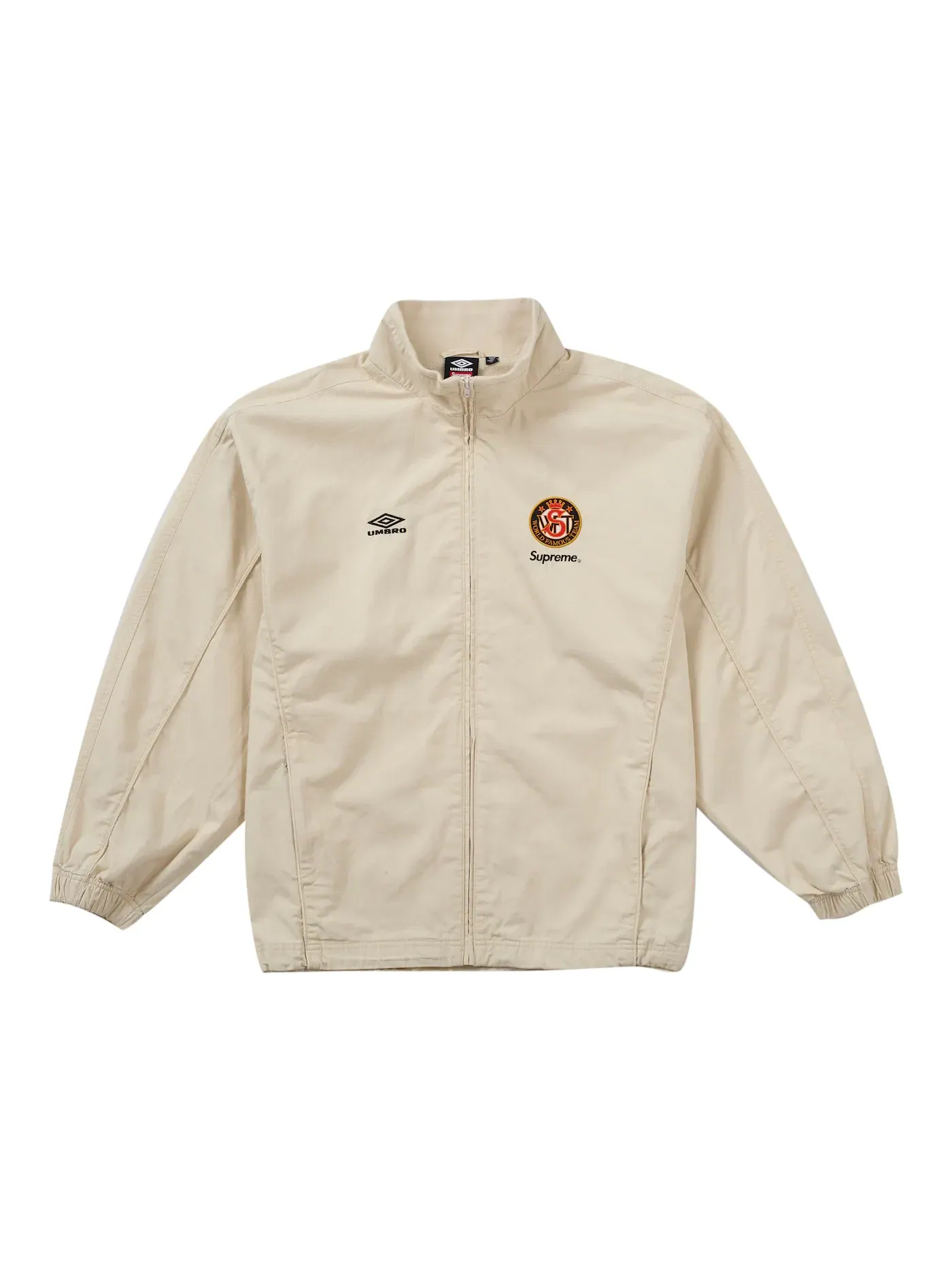 Мужская куртка из рипстоп-ткани с принтом Supreme Umbro Cotton Ripstop Track Jacket SS26 Supreme — изображение 1 из 3, серый