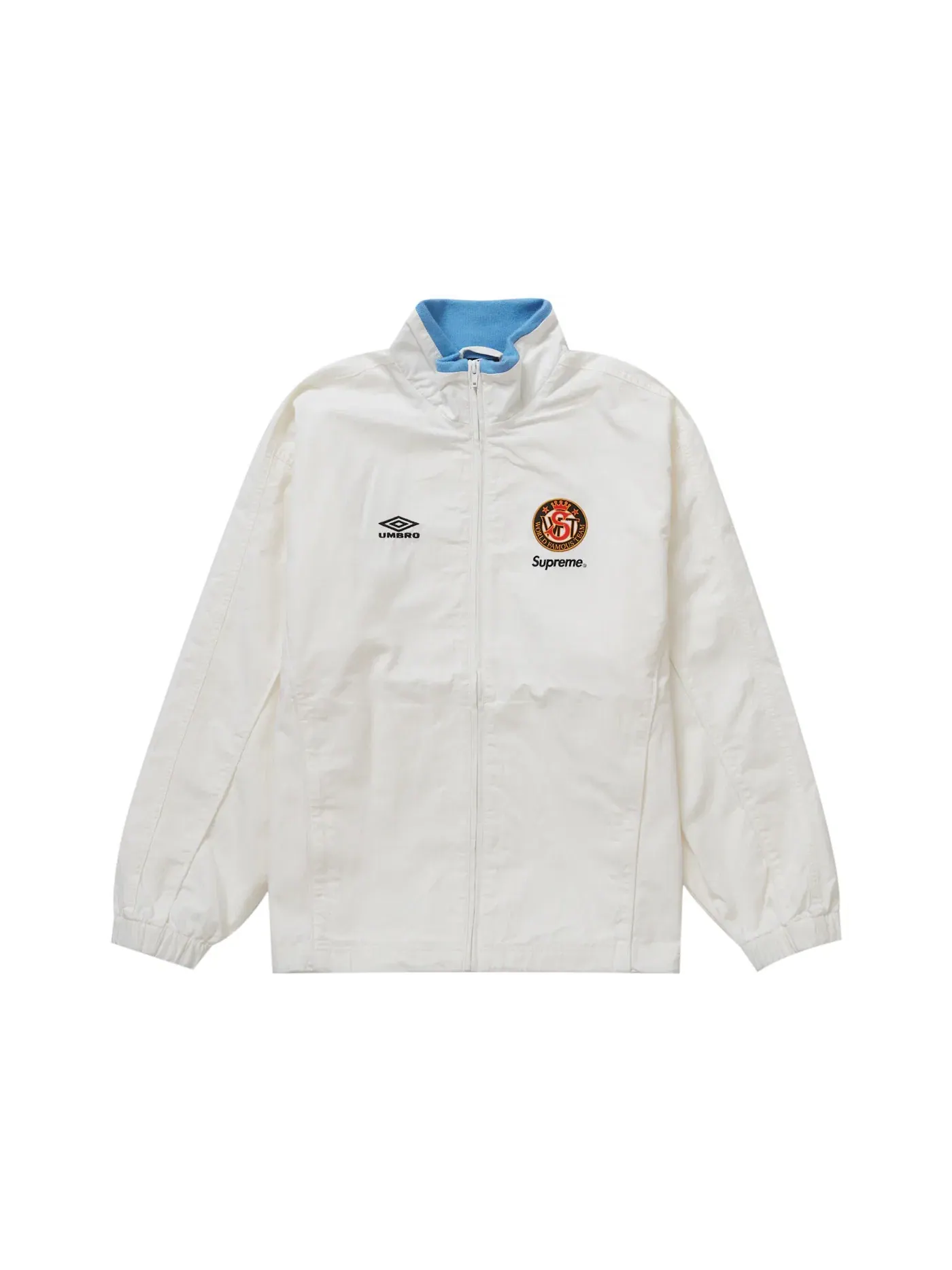 Мужская куртка из рипстоп-ткани Supreme Umbro Cotton Ripstop Track Jacket — изображение 1 из 3, белый