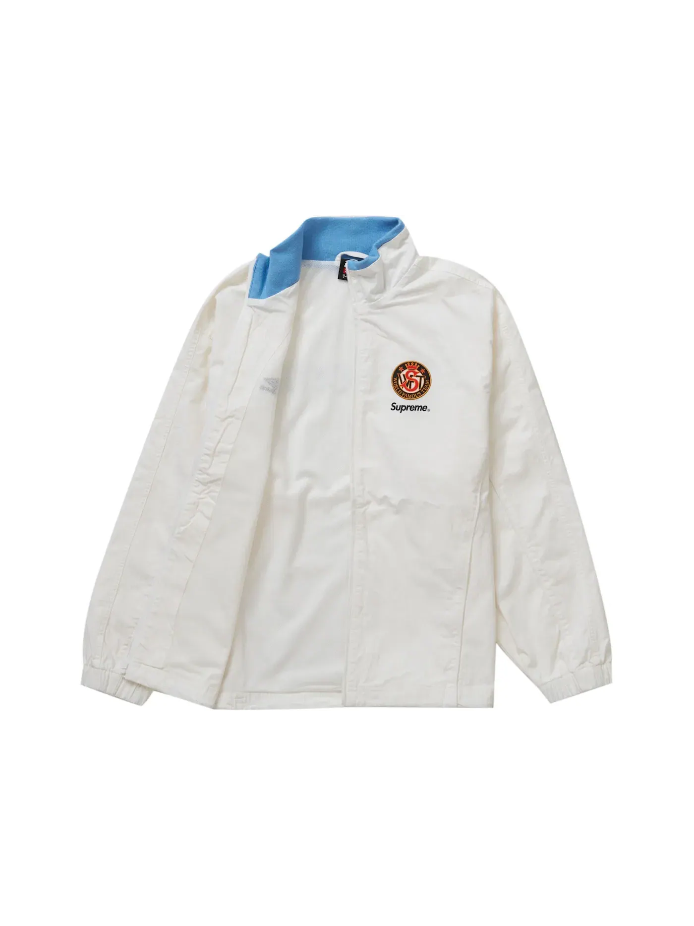 Мужская куртка из рипстоп-ткани Supreme Umbro Cotton Ripstop Track Jacket — изображение 2 из 3, белый