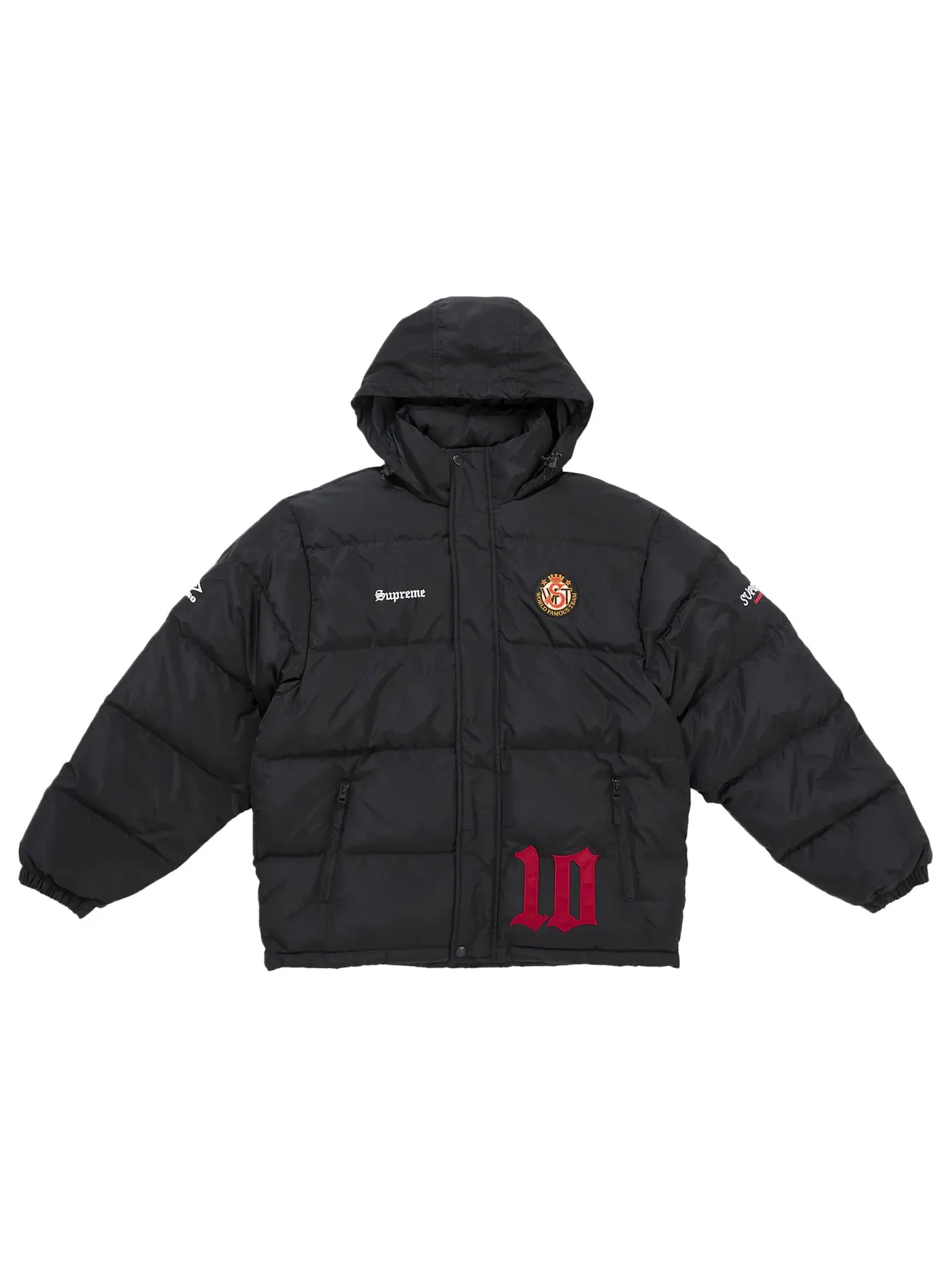 Мужская куртка-пуховик с принтом Umbro Supreme — изображение 1 из 5, черный