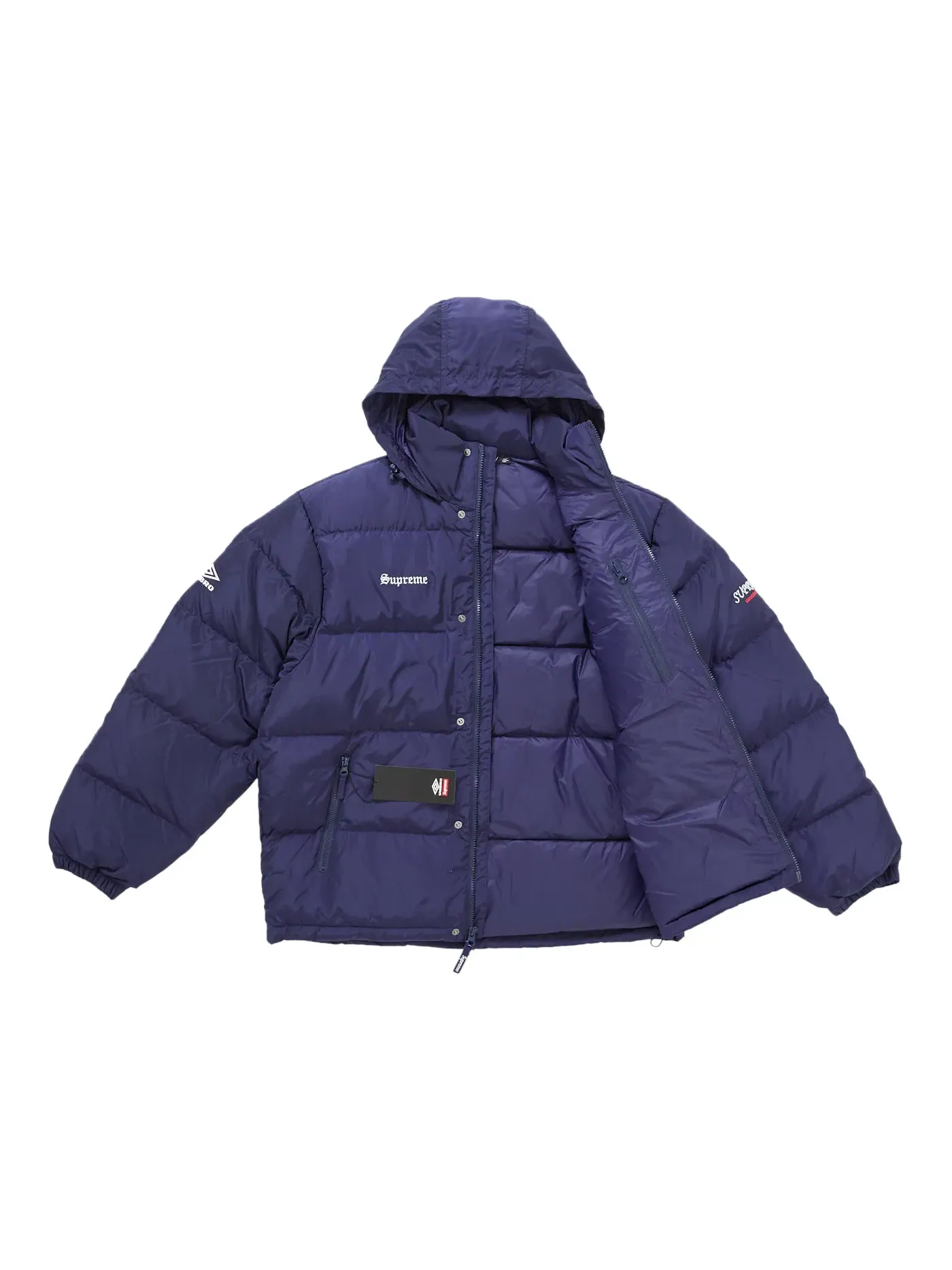 Мужская пуховая куртка-пуховик с принтом Jacket Supreme — изображение 2 из 5, темно-синий