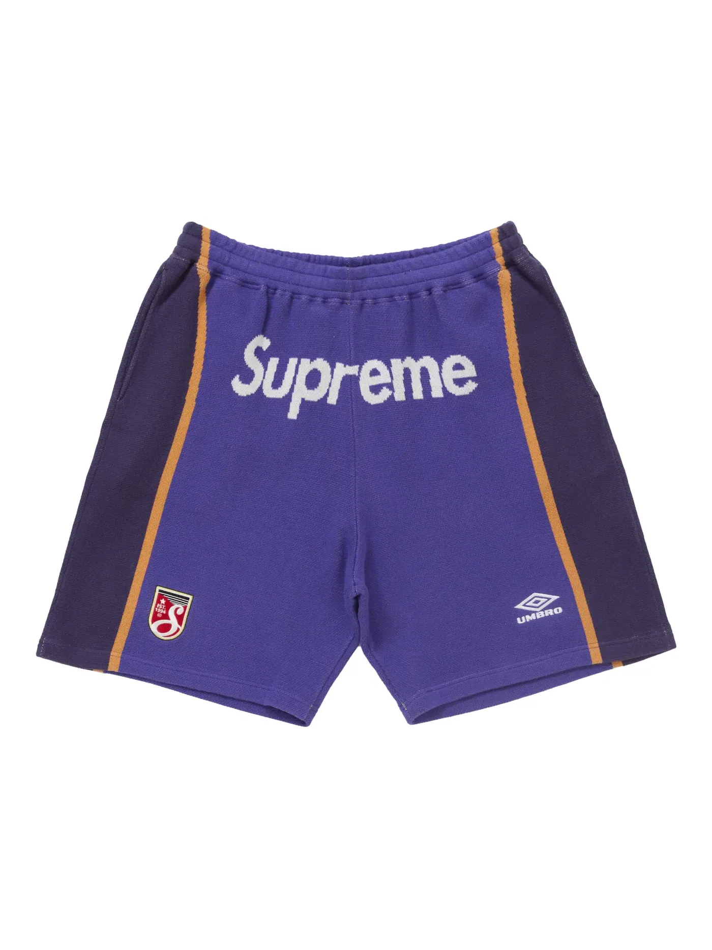 Мужские шорты спортивные вязаные Supreme Umbro — изображение 1 из 2, фиолетовый