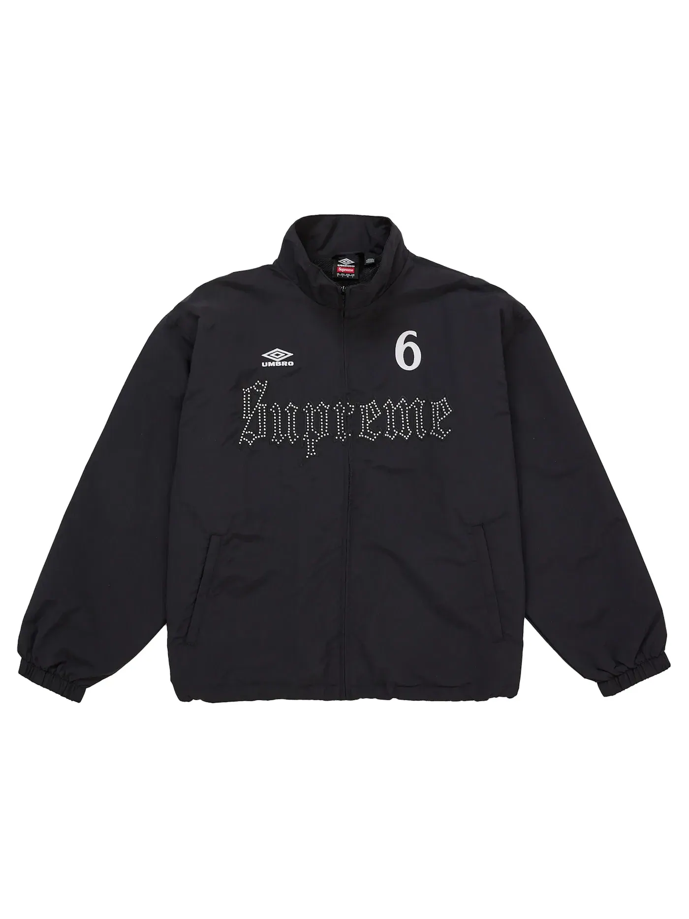 Мужская куртка из суплекса с принтом Rhinestone Track Jacket Supreme — изображение 1 из 2, черный