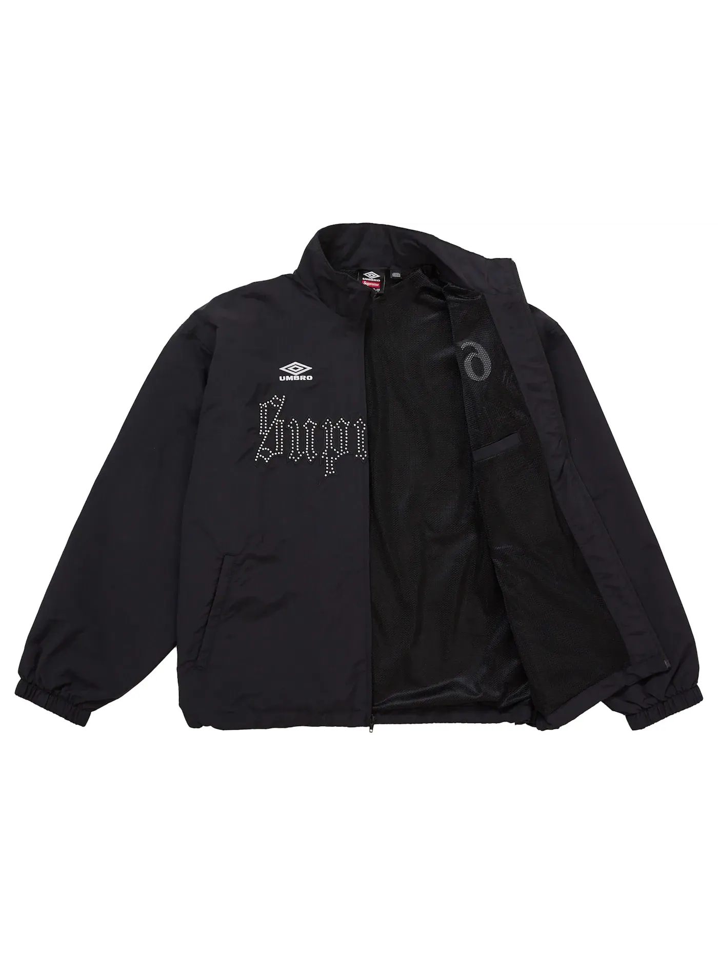Мужская куртка из суплекса с принтом Rhinestone Track Jacket Supreme — изображение 2 из 2, черный