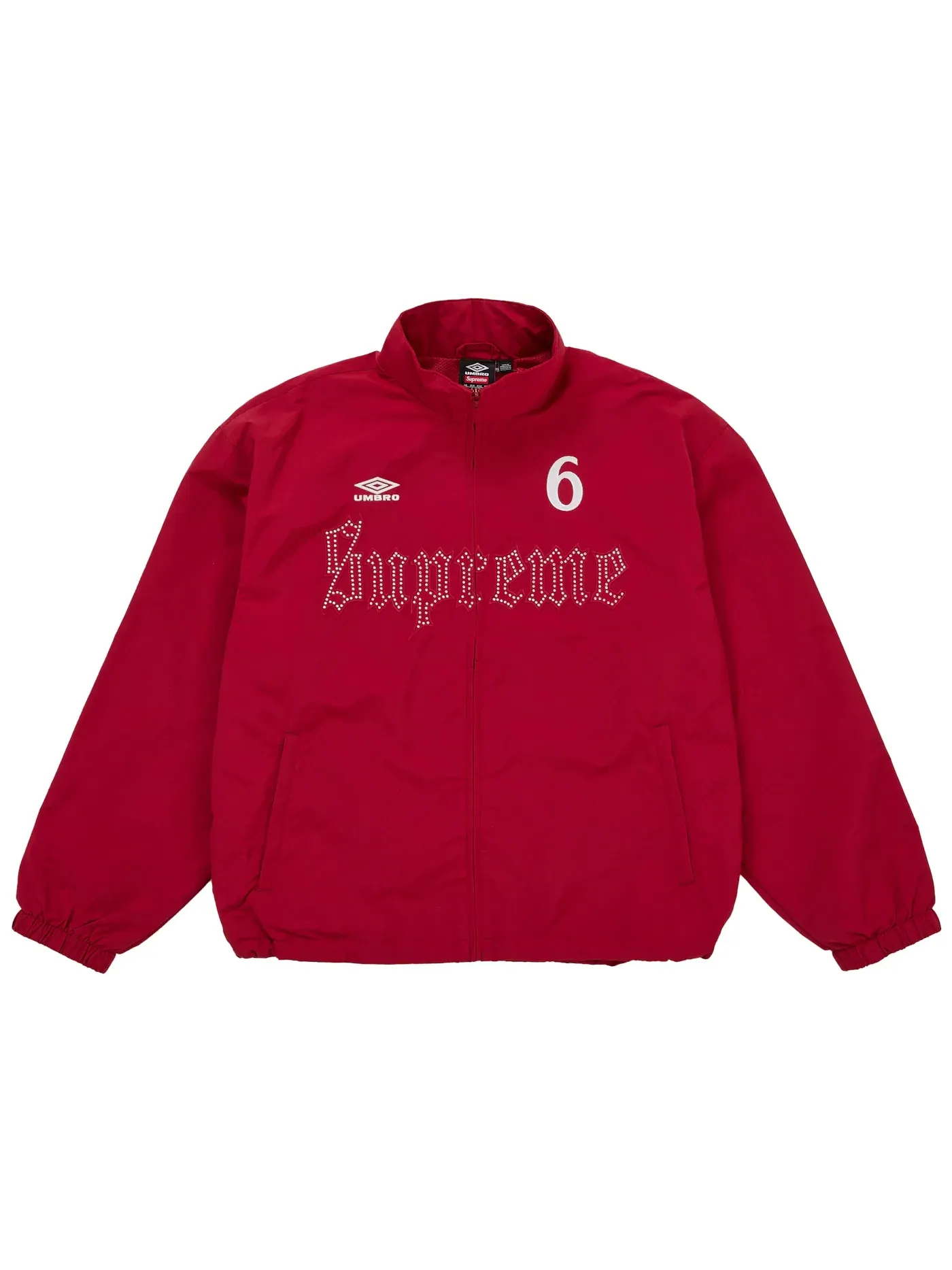 Мужская куртка из нейлона с принтом Rhinestone Supreme Umbro — изображение 1 из 3, красный