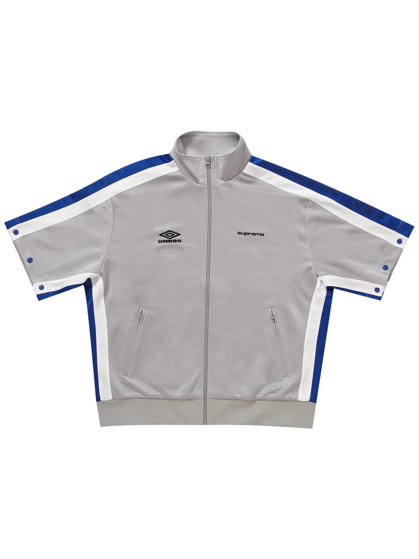 Мужская куртка-бомбер с длинным рукавом Supreme Umbro Snap Sleeve Jacket — изображение 3 из 4, светлый серый