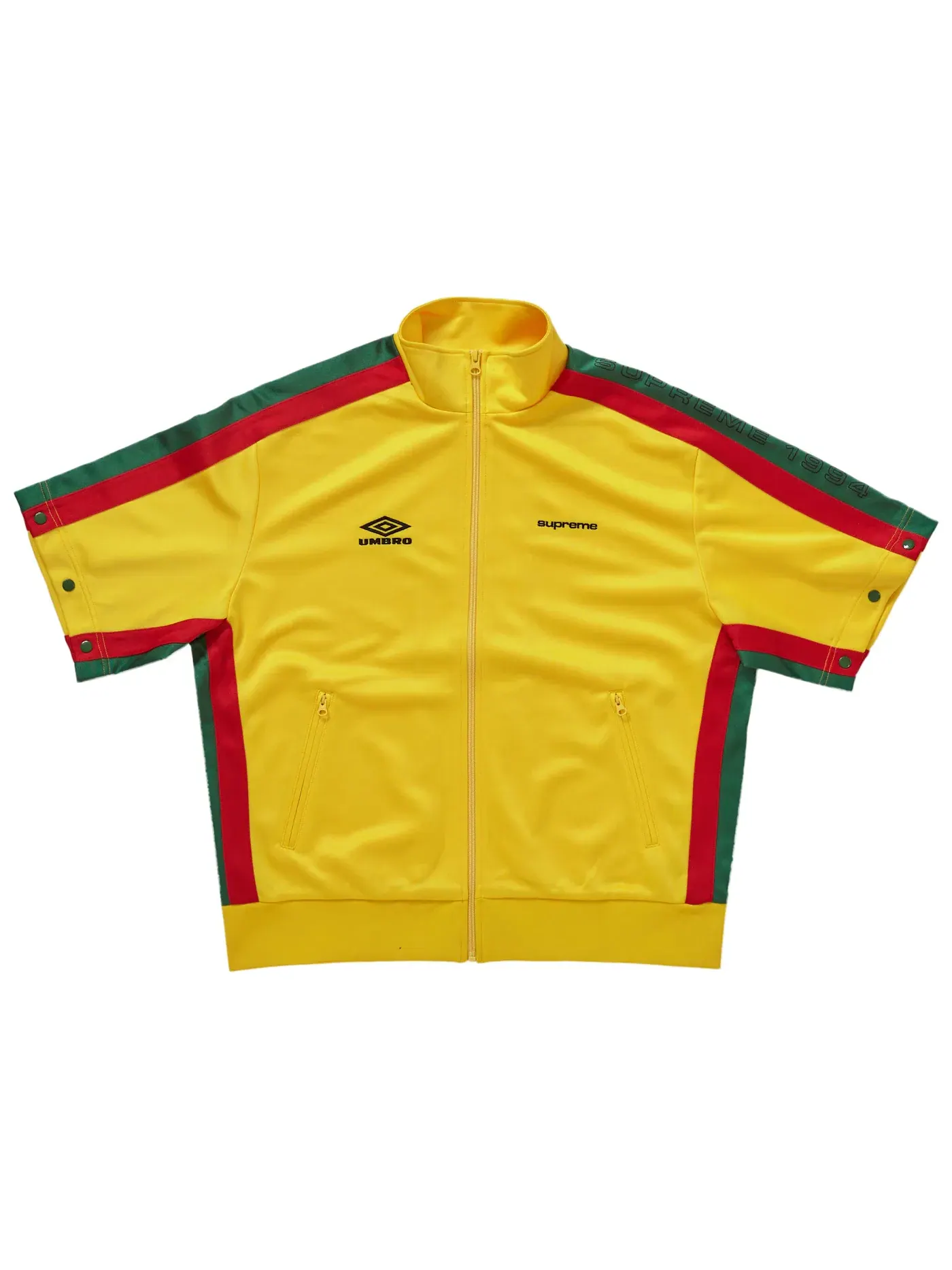 Мужская куртка с отстегивающимися рукавами Supreme Umbro Snap Sleeve Jacket — изображение 3 из 4, желтый