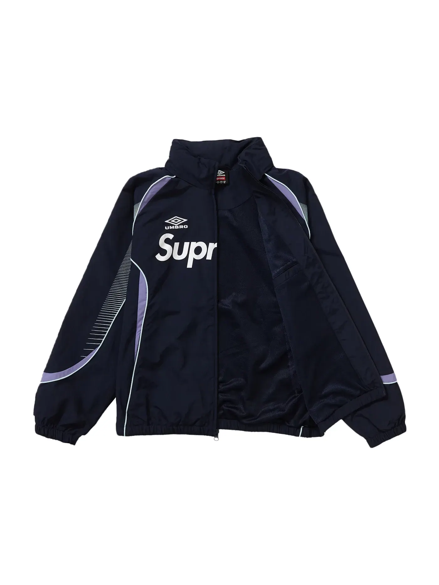 Мужская куртка-бомбер с длинным рукавом Umbro Track Jacket Supreme — изображение 2 из 3, темно-синий