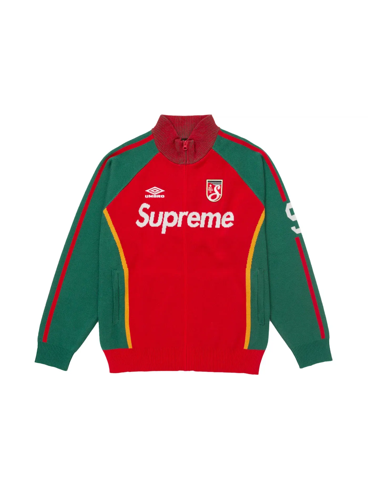 Мужской свитер на молнии Umbro Supreme — изображение 1 из 2, красный