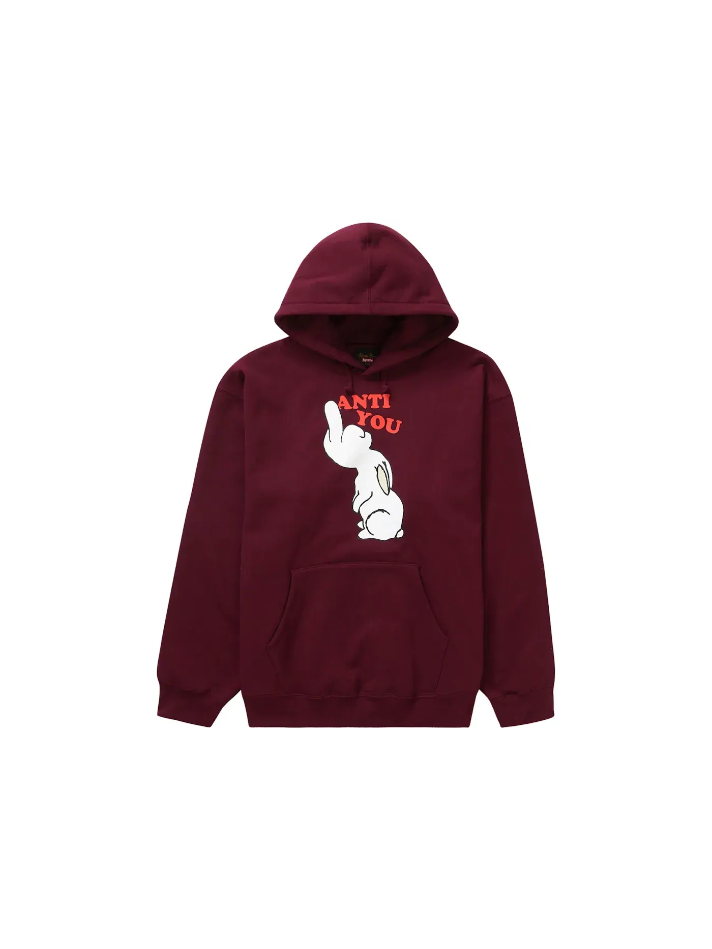Мужская худи с капюшоном Supreme UNDERCOVER Anti You — изображение 1 из 2, бордовый