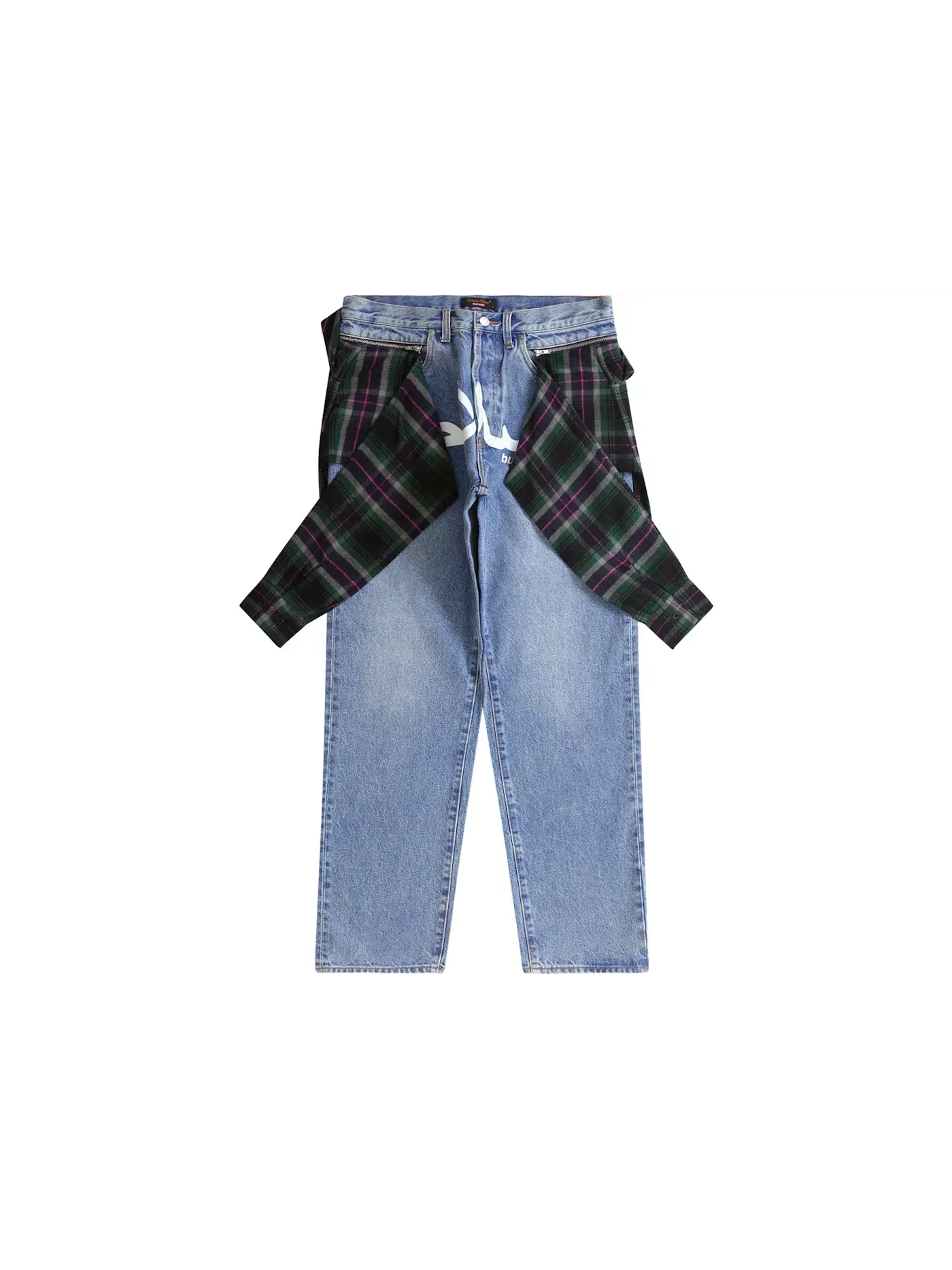 Мужские джинсы с накладками Supreme UNDERCOVER Layered Jean — изображение 1 из 3, индиго