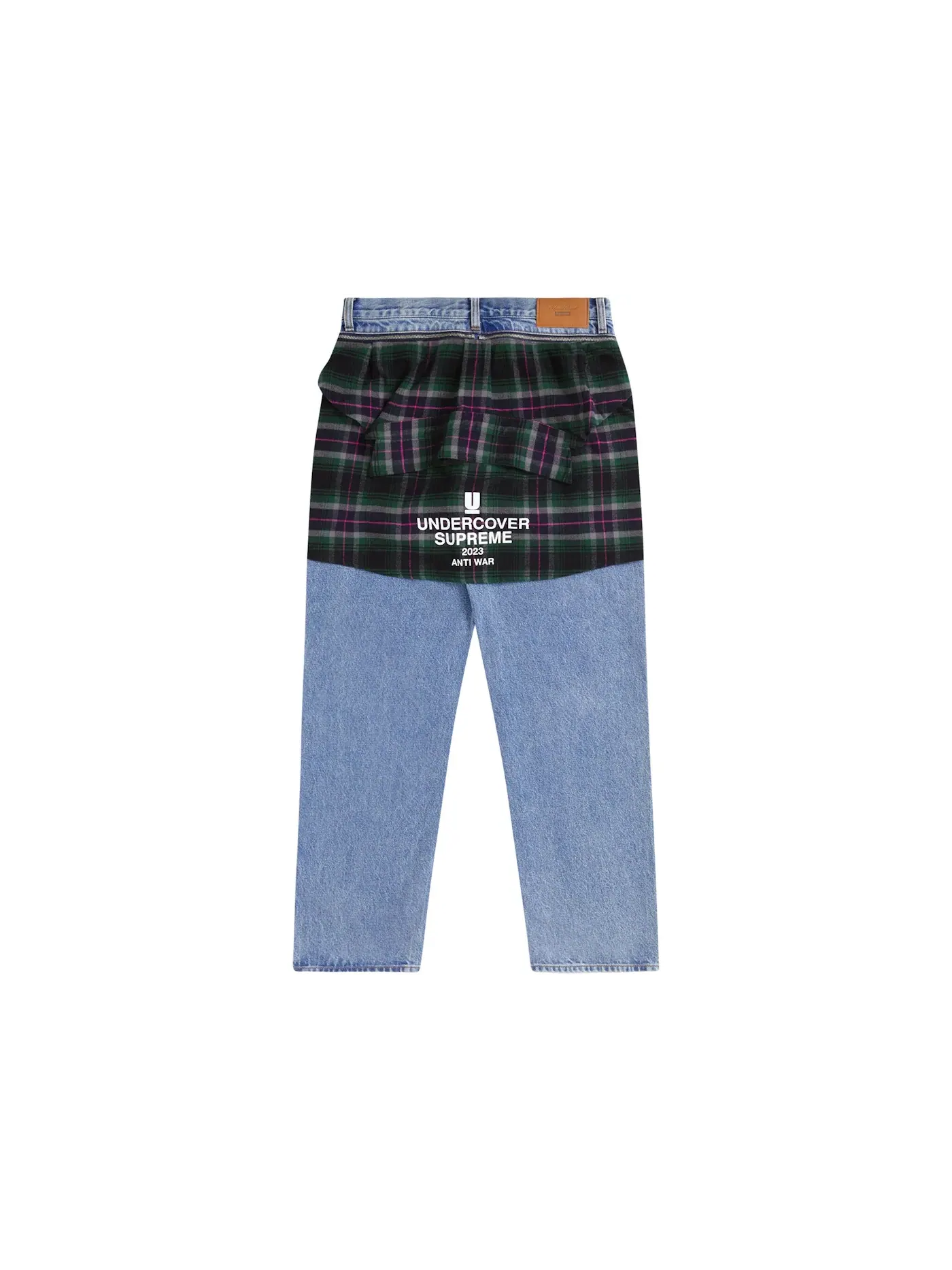 Мужские джинсы с накладками Supreme UNDERCOVER Layered Jean — изображение 2 из 3, индиго