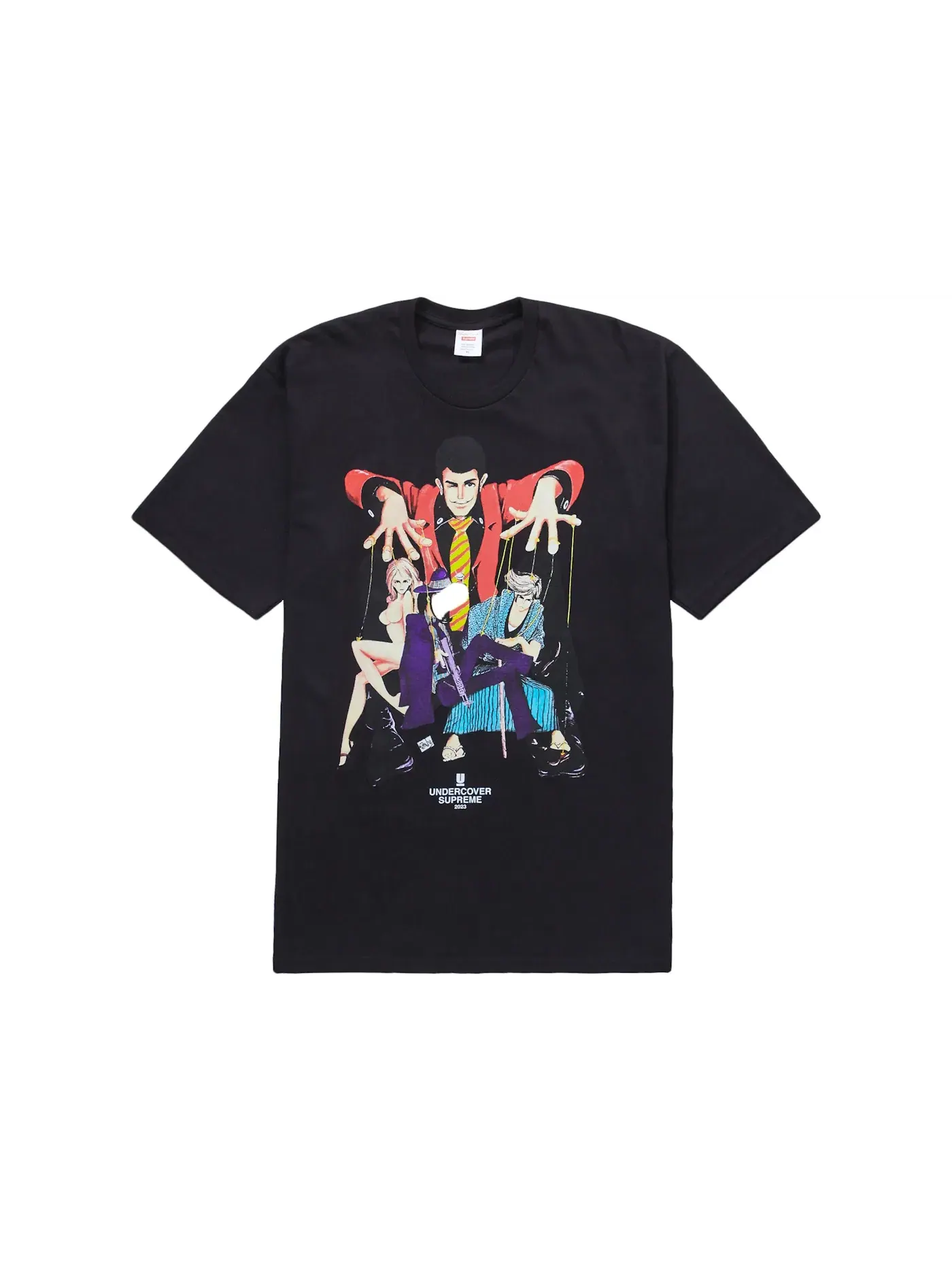 Мужская футболка с принтом Supreme UNDERCOVER Lupin Tee — изображение 1 из 1, черный