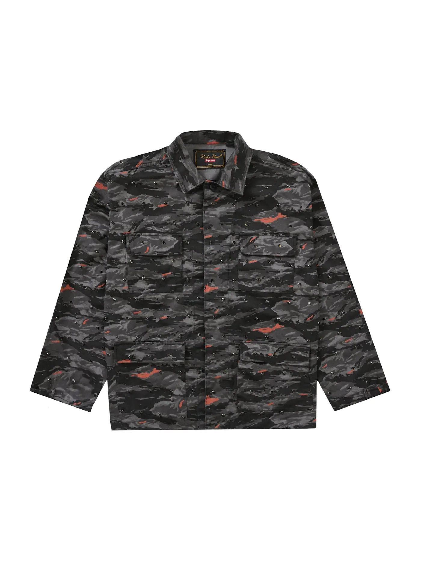 Мужская куртка-бомбер с шипами Supreme UNDERCOVER Studded BDU Jacket — изображение 1 из 2, черный