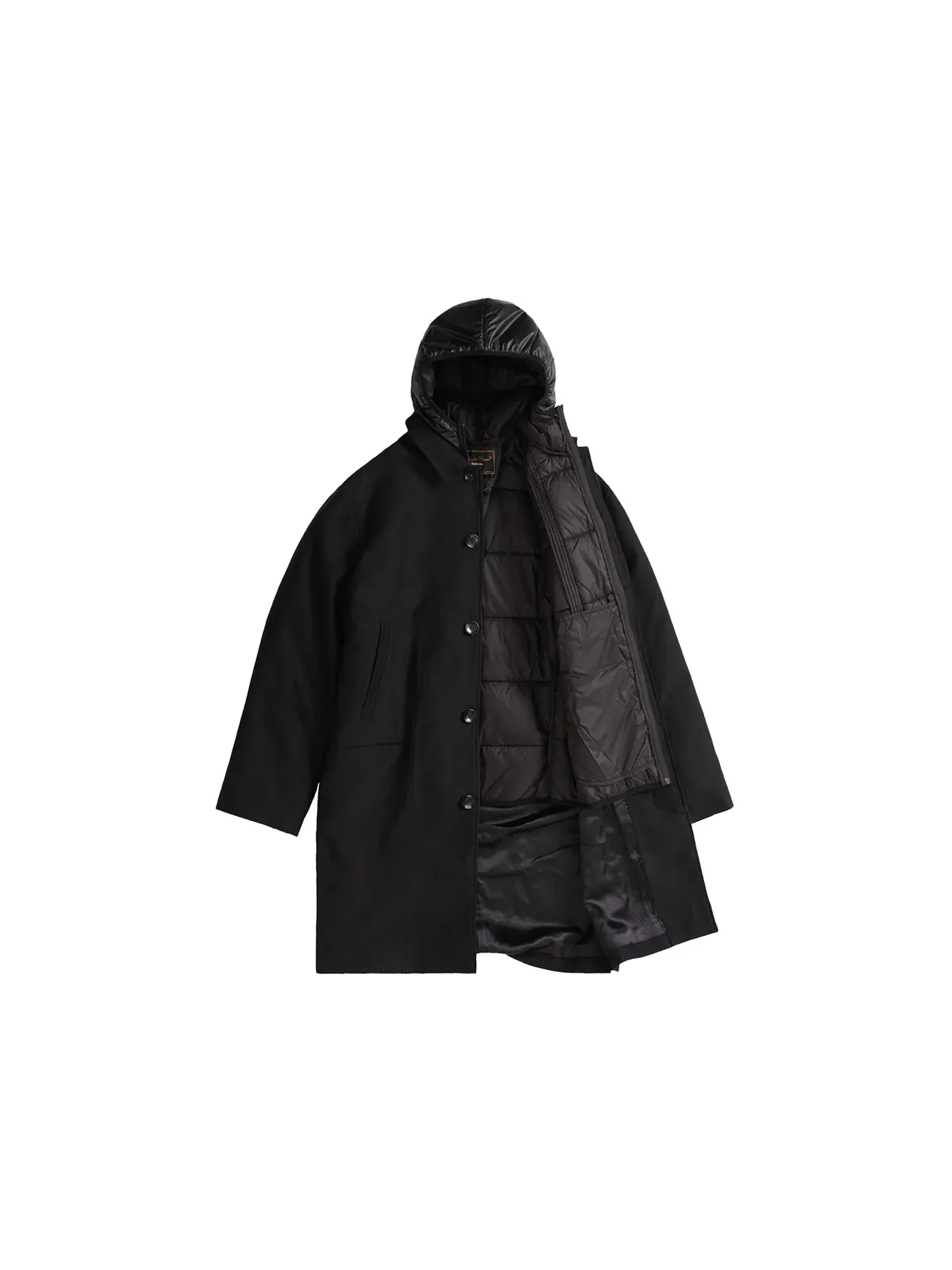 Мужская куртка-пуховик с принтом Supreme UNDERCOVER Trench Puffer Jacket — изображение 2 из 3, черный