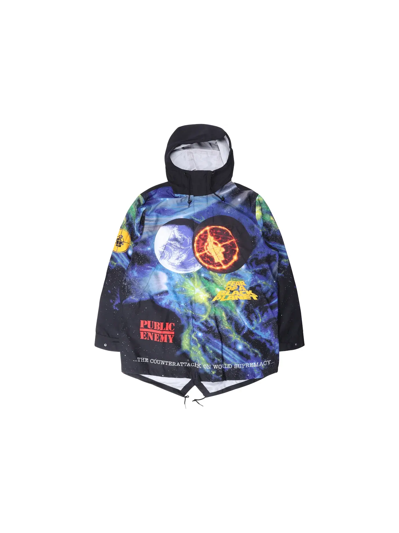 Мужская парка с принтом Supreme UNDERCOVER/Public Enemy Taped Seam Parka — изображение 1 из 3, мульти