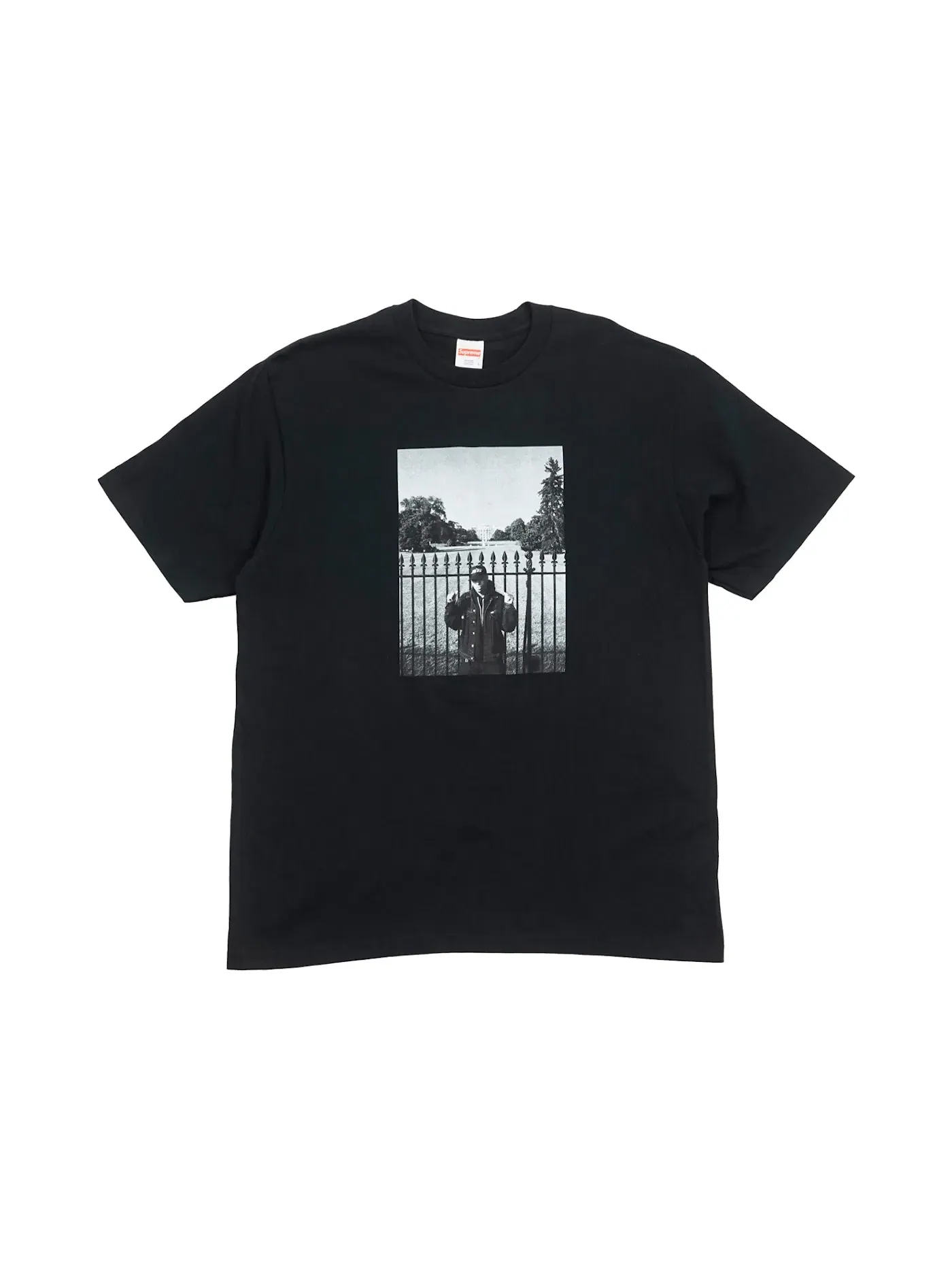 Мужская футболка с принтом Public Enemy White House Tee Supreme — изображение 1 из 2, черный