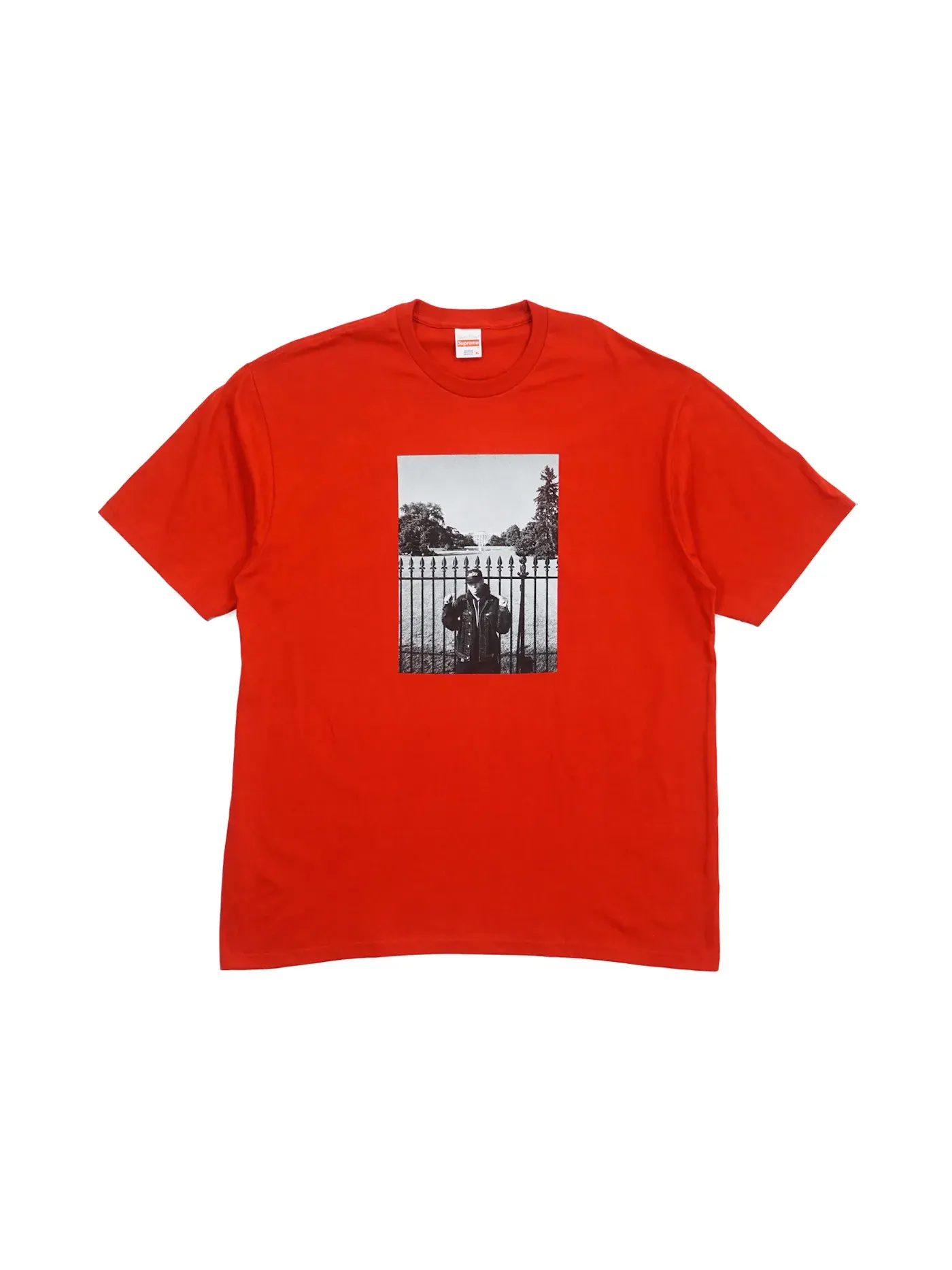 Мужская футболка с принтом Supreme UNDERCOVER/Public Enemy White House Tee — изображение 1 из 2, красный