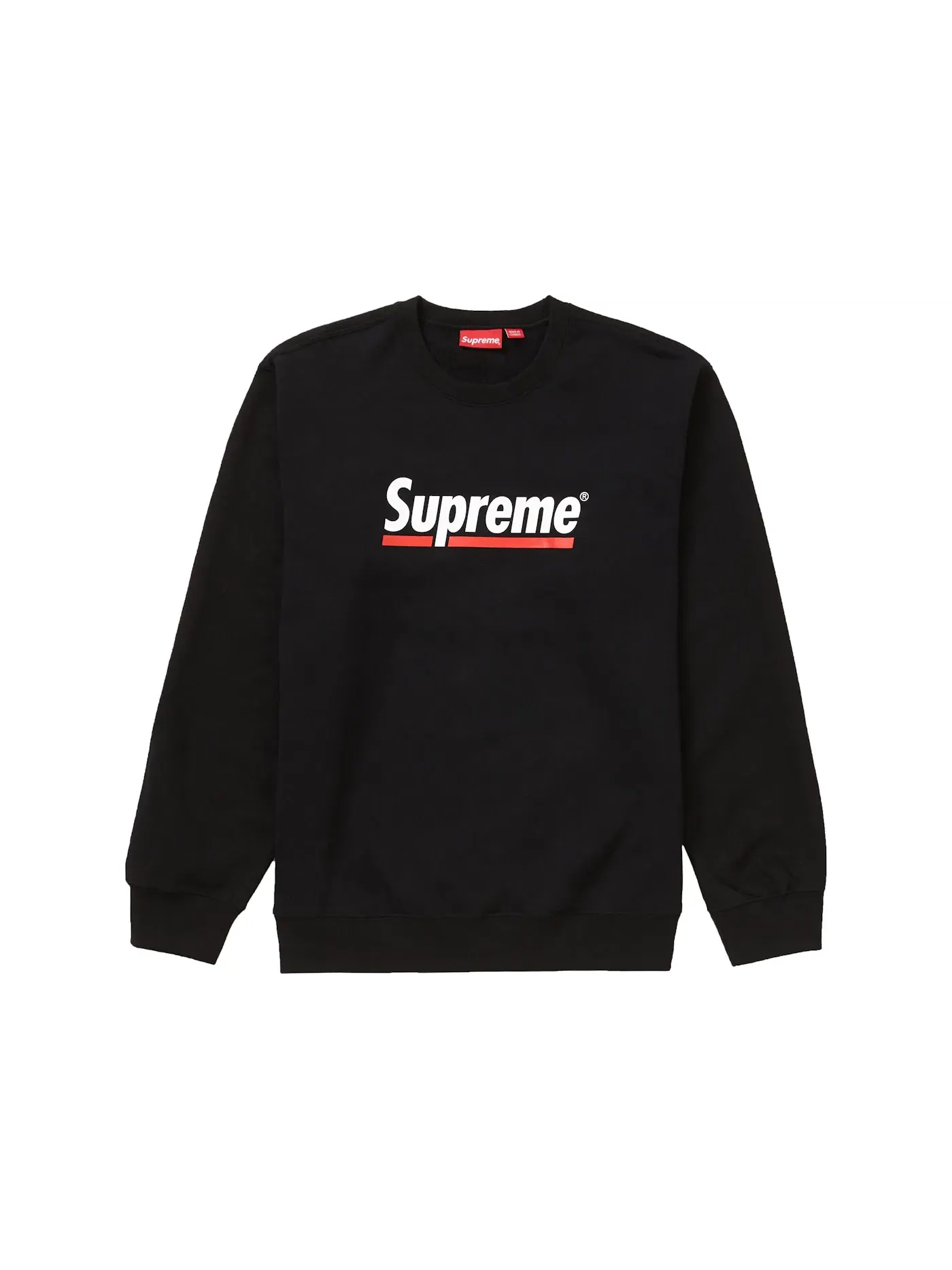 Мужской свитшот с принтом Crewneck Supreme — изображение 1 из 1, черный