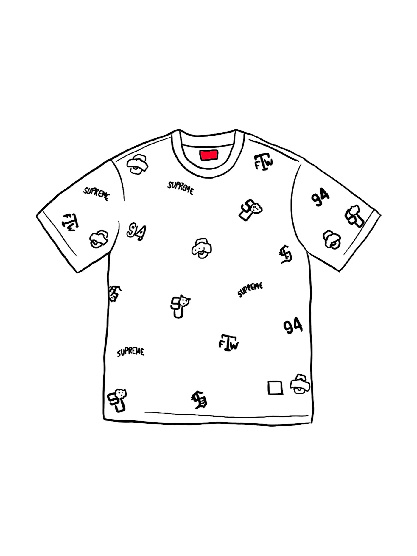 Мужская футболка Supreme S/S Top (SS20) — изображение 1 из 1, белый