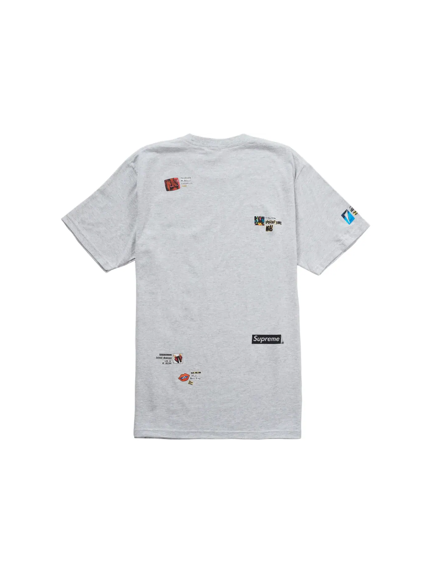 Мужская футболка Supreme Tee — изображение 2 из 2, серый