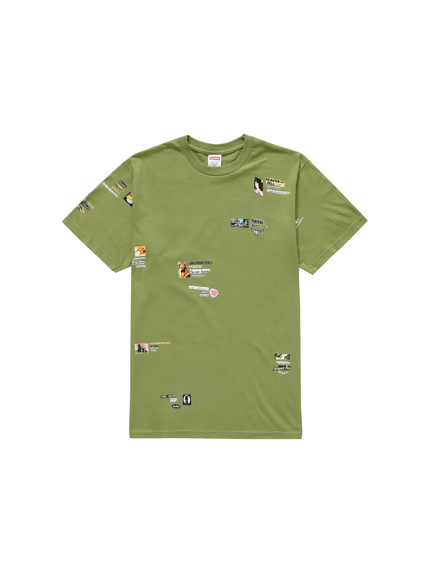Мужская футболка с принтом Supreme Upset Tee — изображение 1 из 2, мох