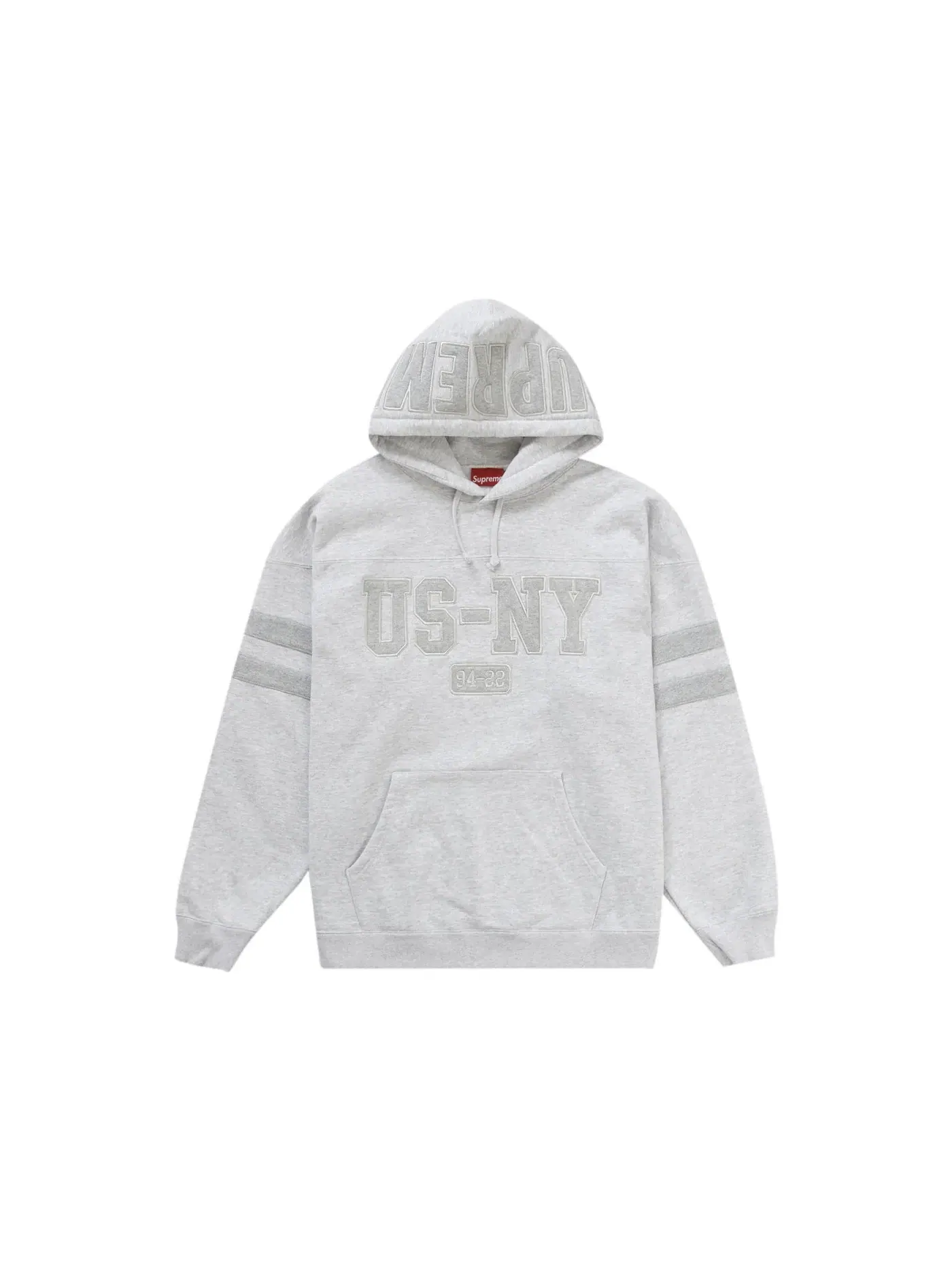 Мужская худи с капюшоном Supreme — изображение 1 из 2, серый