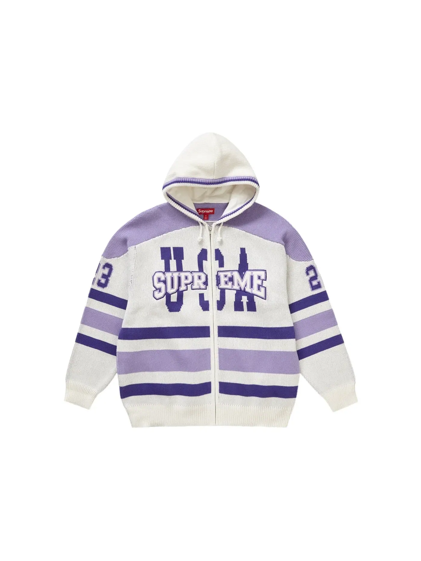 Мужской свитер с молнией Supreme Sweater — изображение 1 из 2, белый