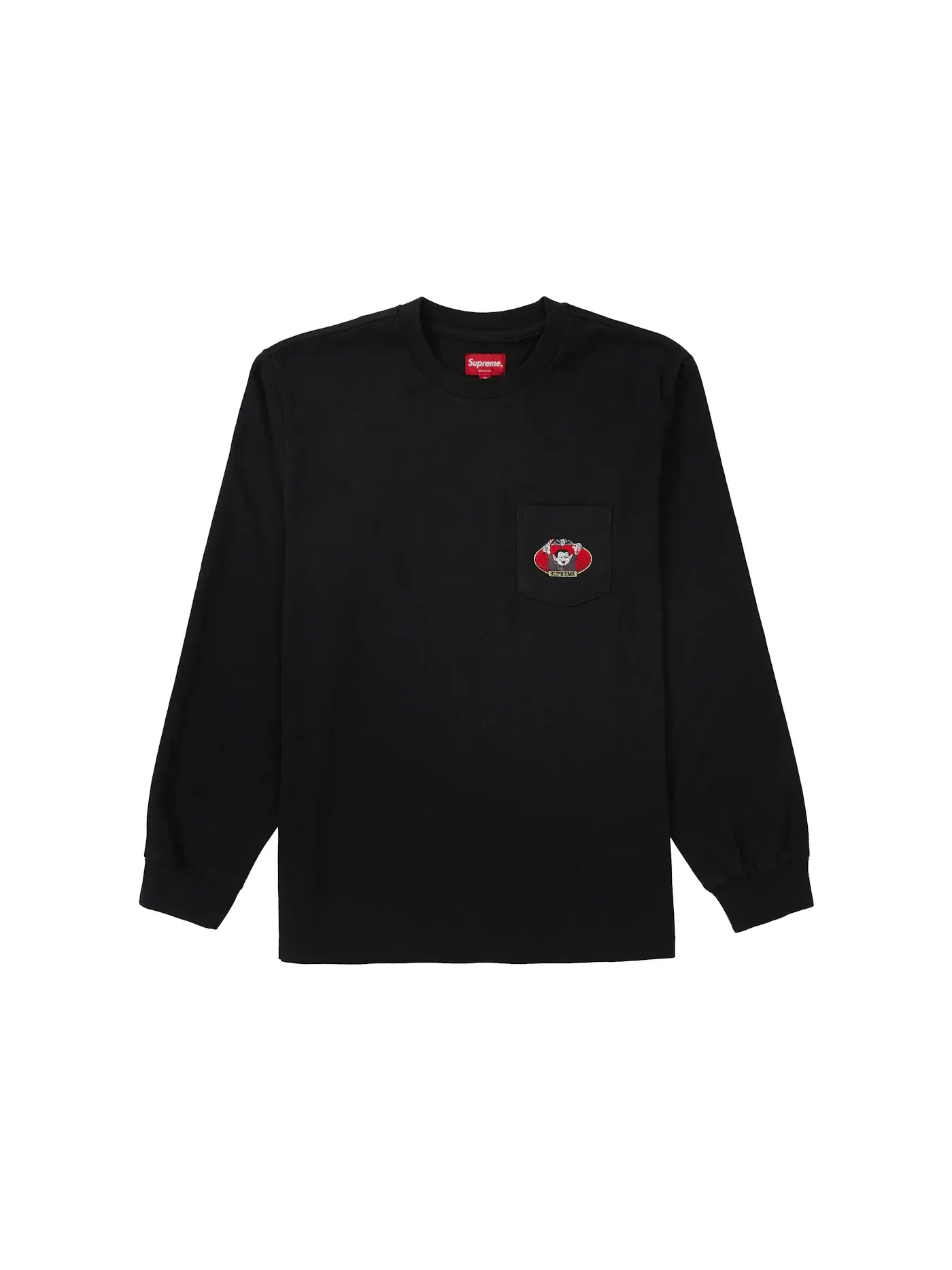 Мужская футболка с длинным рукавом Supreme Vampire Boy L/S Pocket Tee — изображение 1 из 1, черный