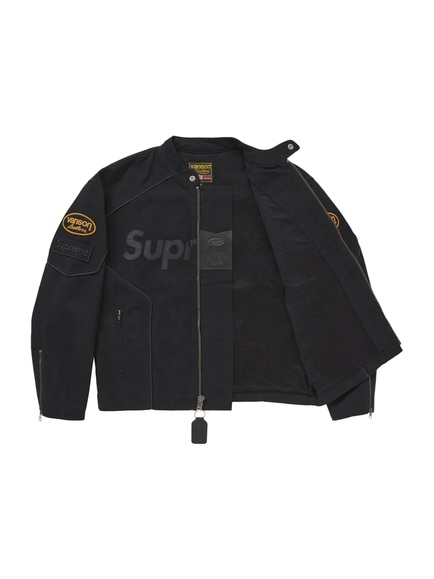 Мужская куртка из кордуры с хлопком Supreme Vanson Leathers — изображение 2 из 4, черный