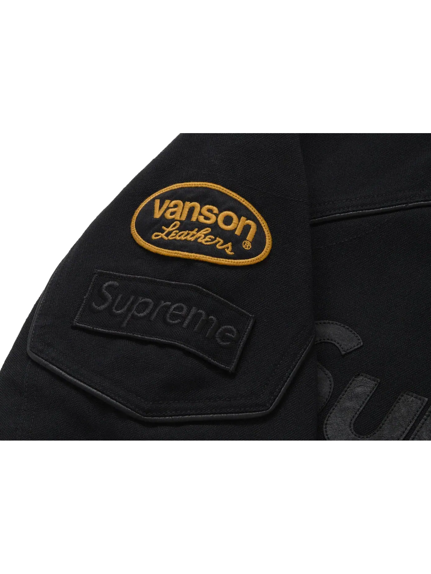 Мужская куртка из кордуры с хлопком Supreme Vanson Leathers — изображение 4 из 4, черный