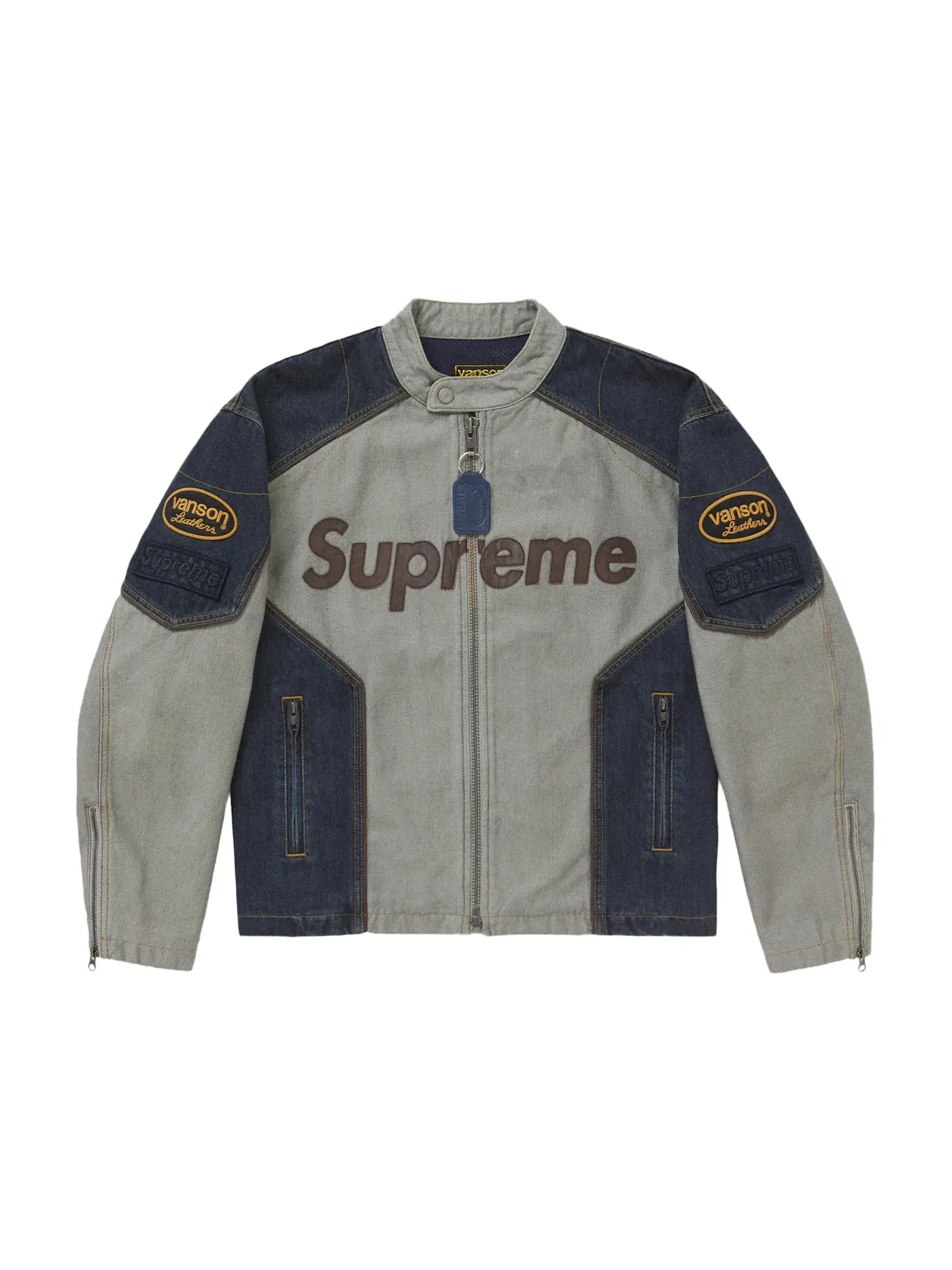 Мужская куртка из кордуры и хлопка с джинсовым оттенком Supreme — изображение 1 из 4, джинсовый синий