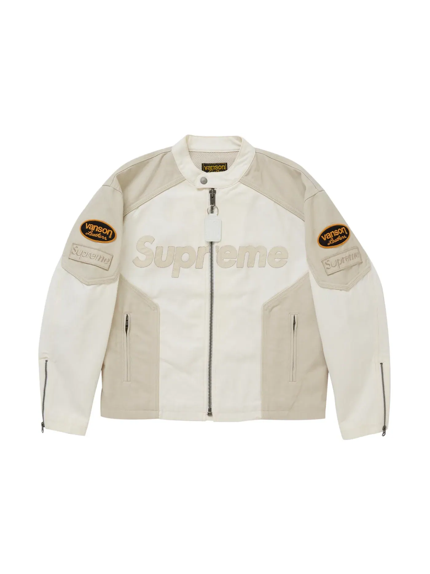 Мужская куртка из кордуры с хлопком Supreme Vanson Leathers — изображение 1 из 4, белый