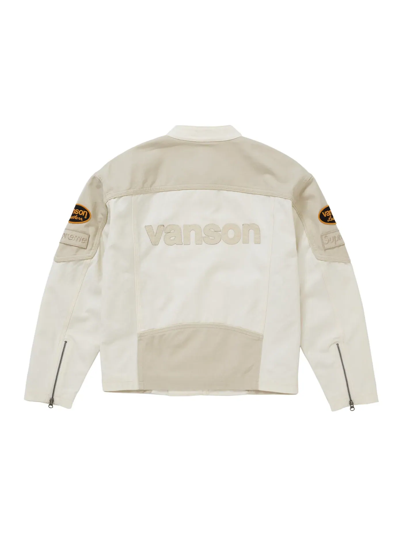 Мужская куртка из кордуры с хлопком Supreme Vanson Leathers — изображение 3 из 4, белый